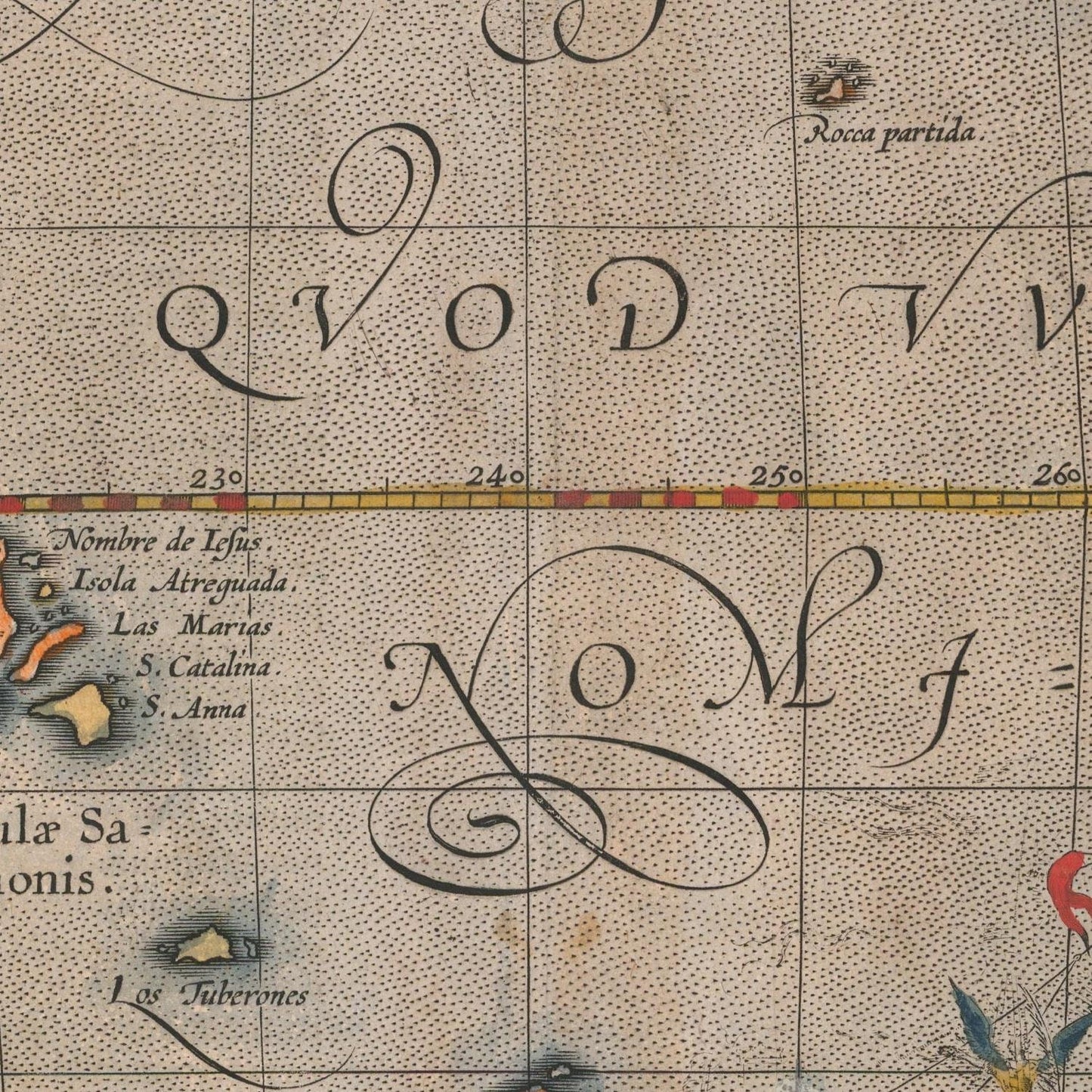 detail of the map from the centre