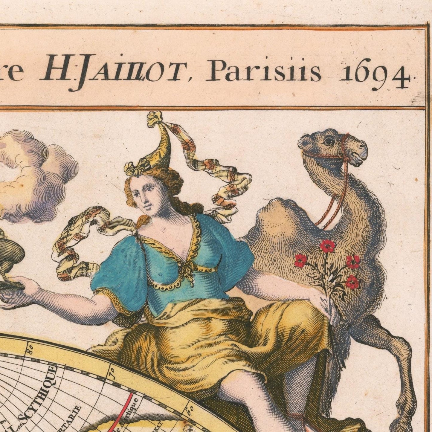 detail of the map from the top right corner