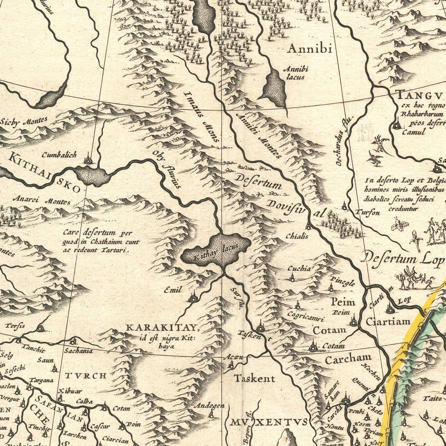 detail of the map from the centre
