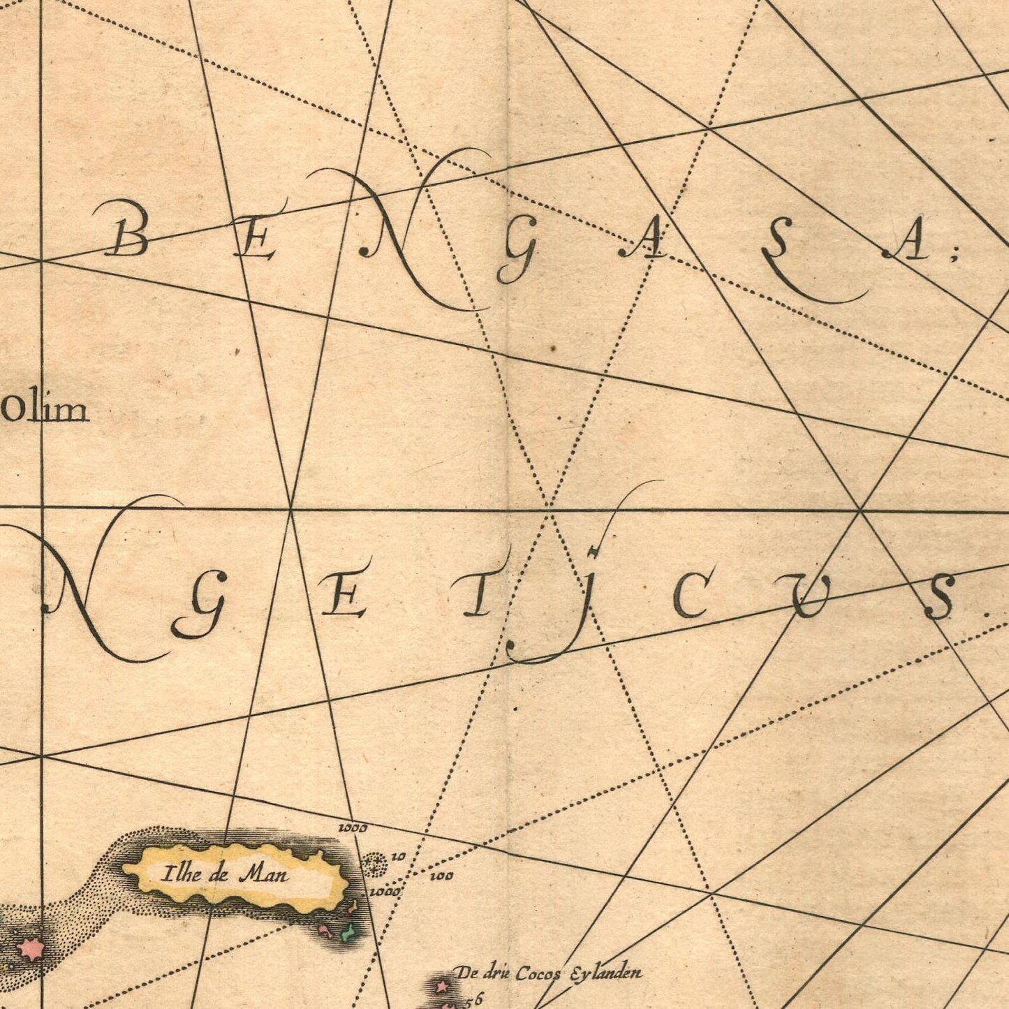 detail of the map from the centre