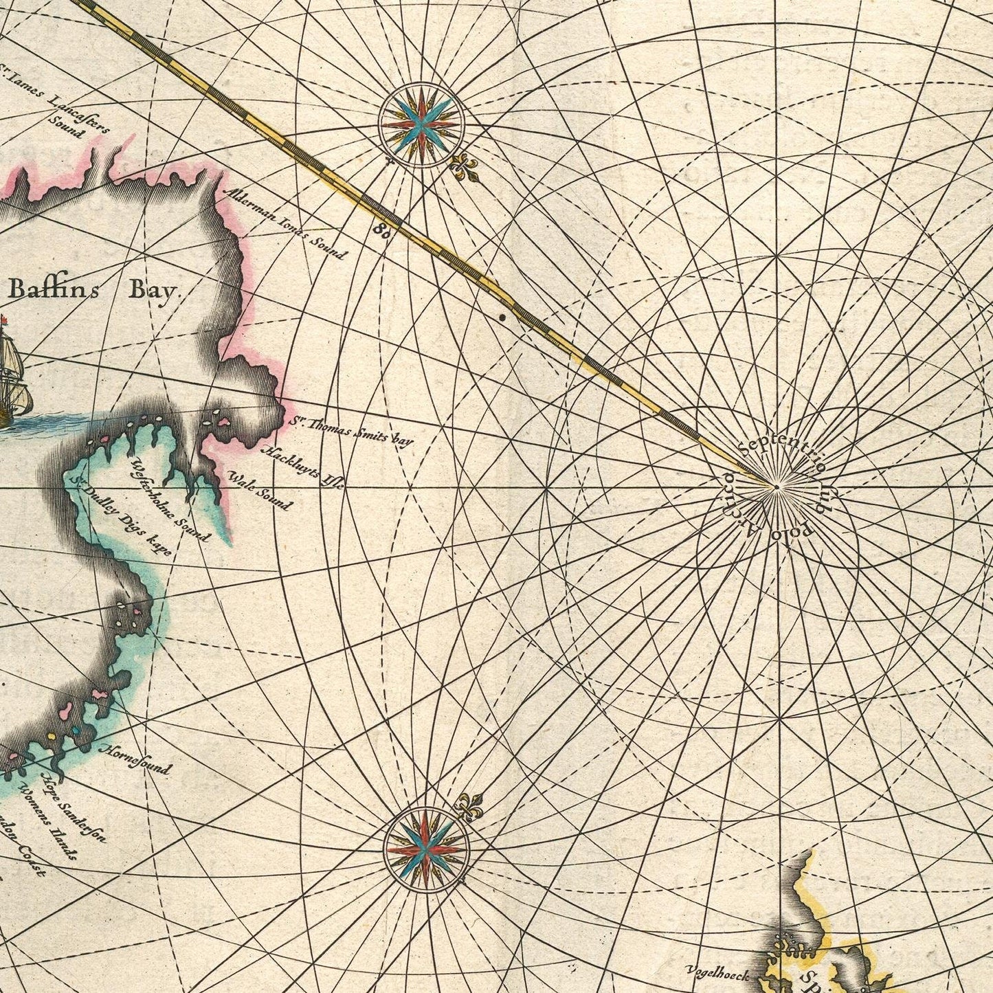 detail of the map from the centre