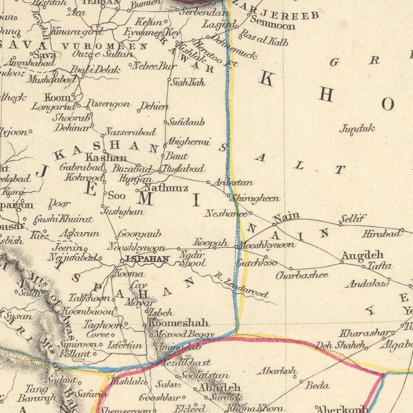detail of the map from the centre