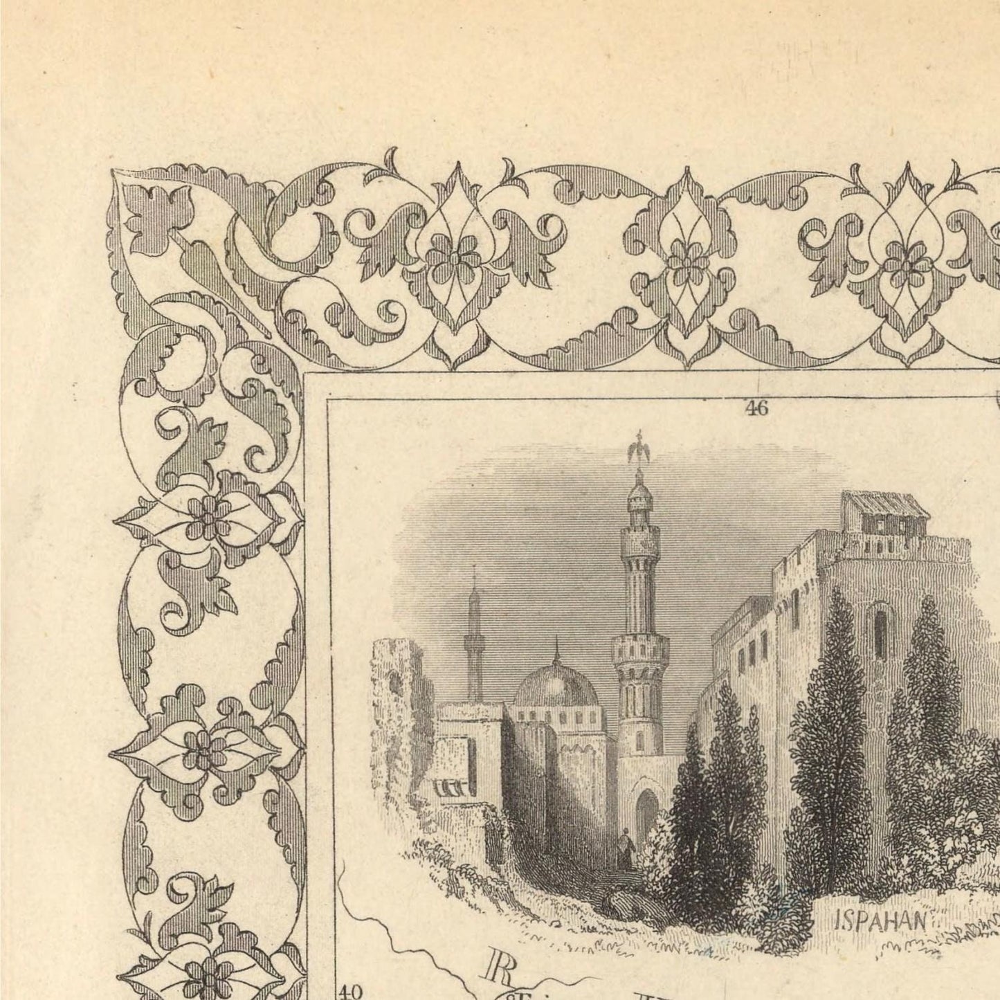 detail of the map from the top left corner