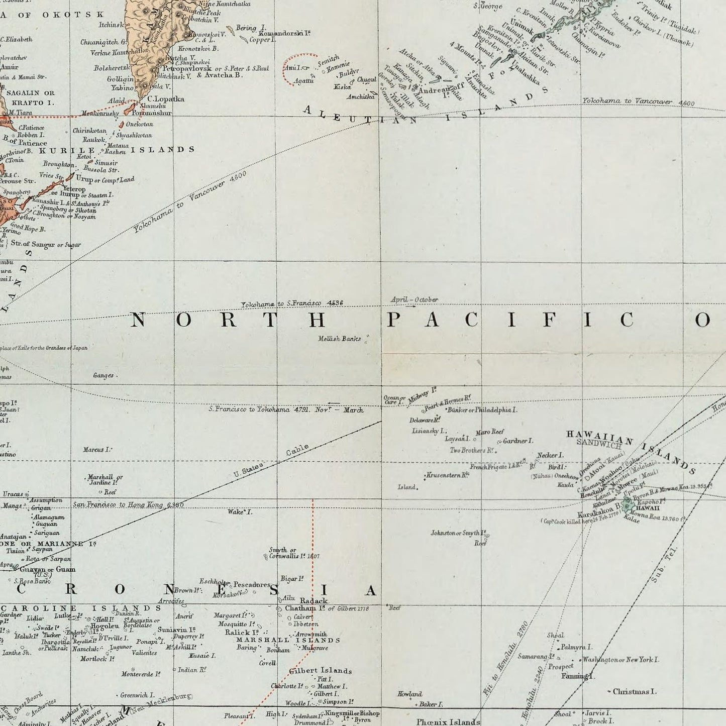 detail of the map from the centre