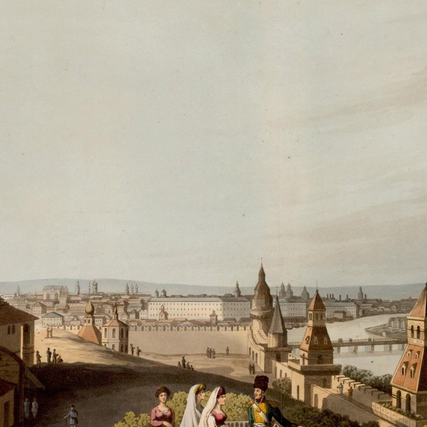 detail of the engraving reproduction from the centre