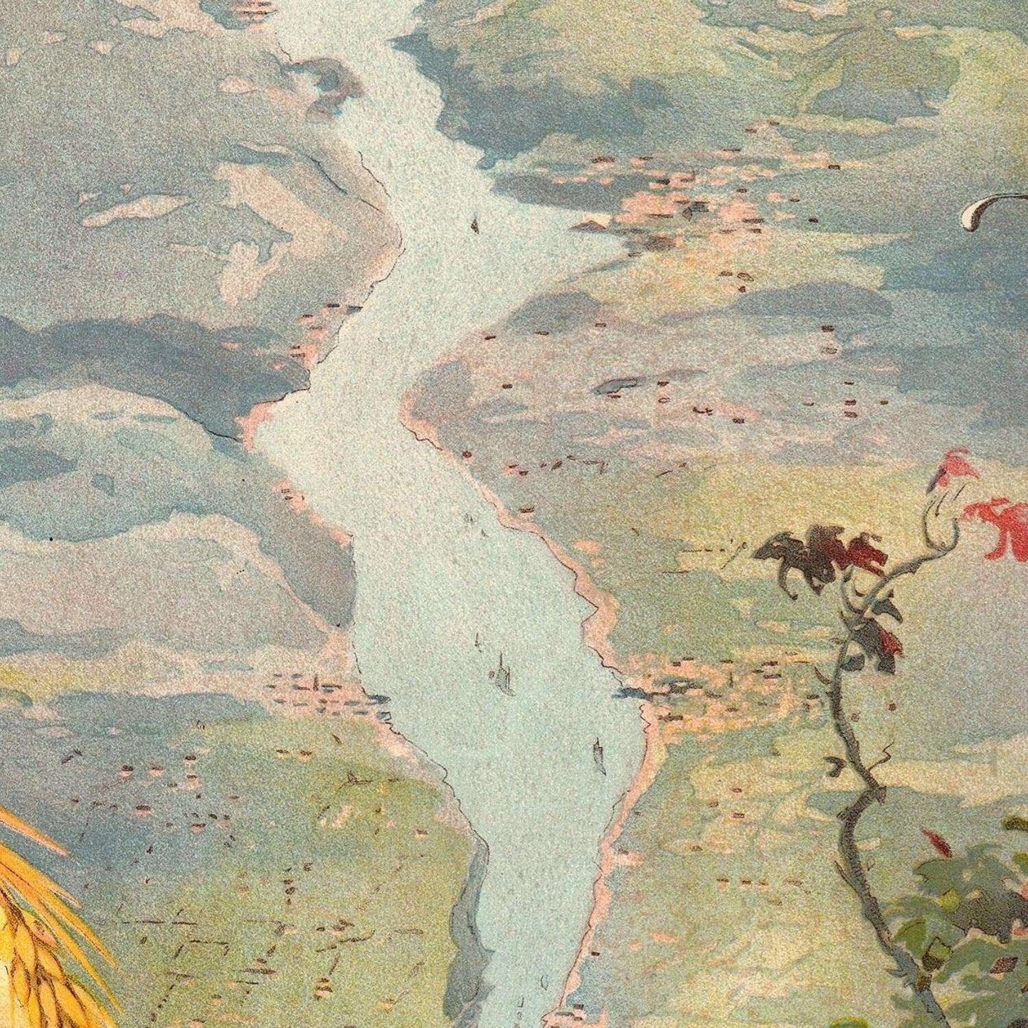 detail of the engraving reproduction from the centre