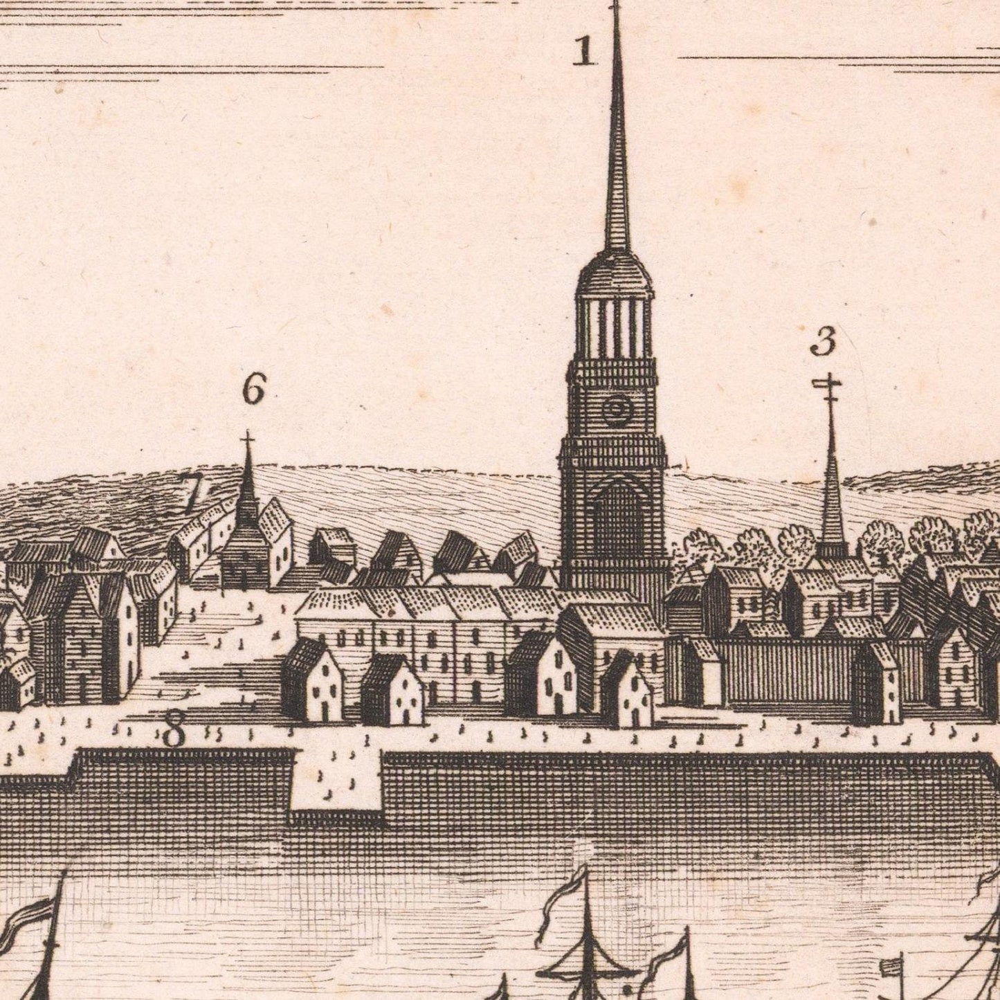 detail of the engraving reproduction from the centre