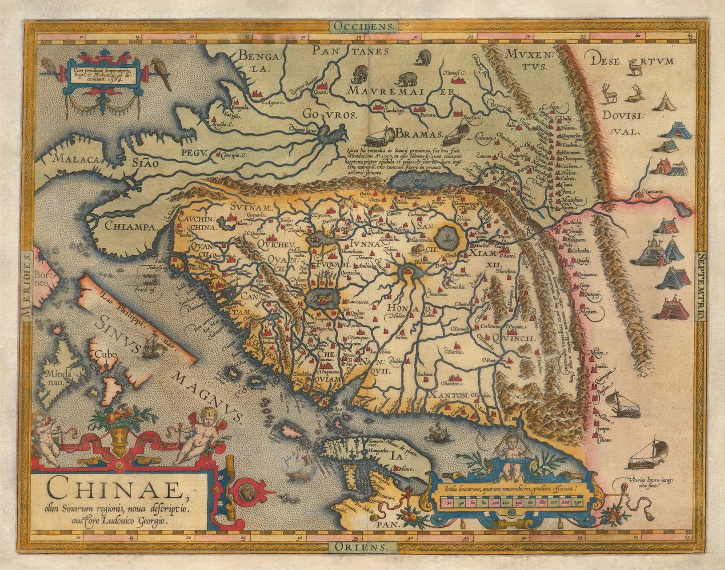 presentation of the map reproduction without a frame