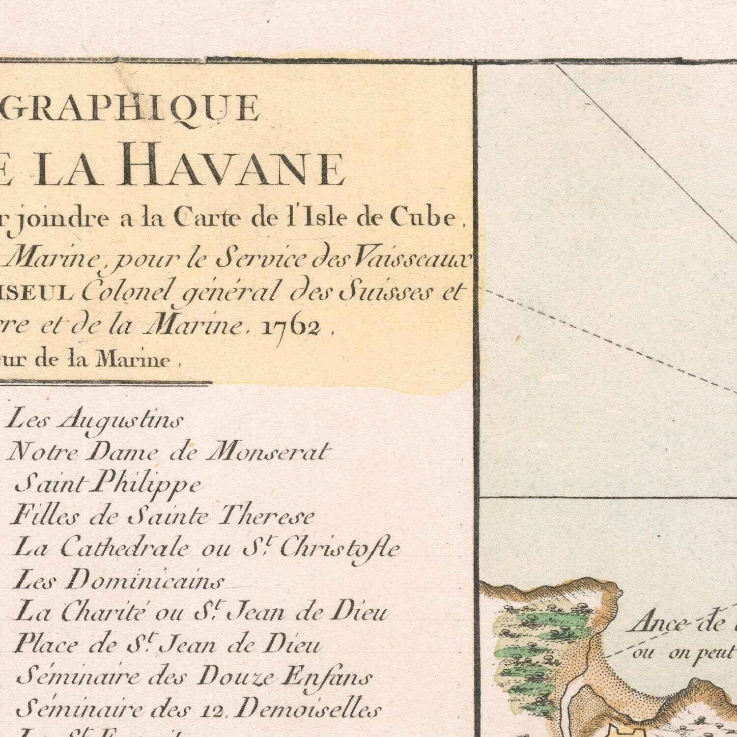 detail of the map from the centre
