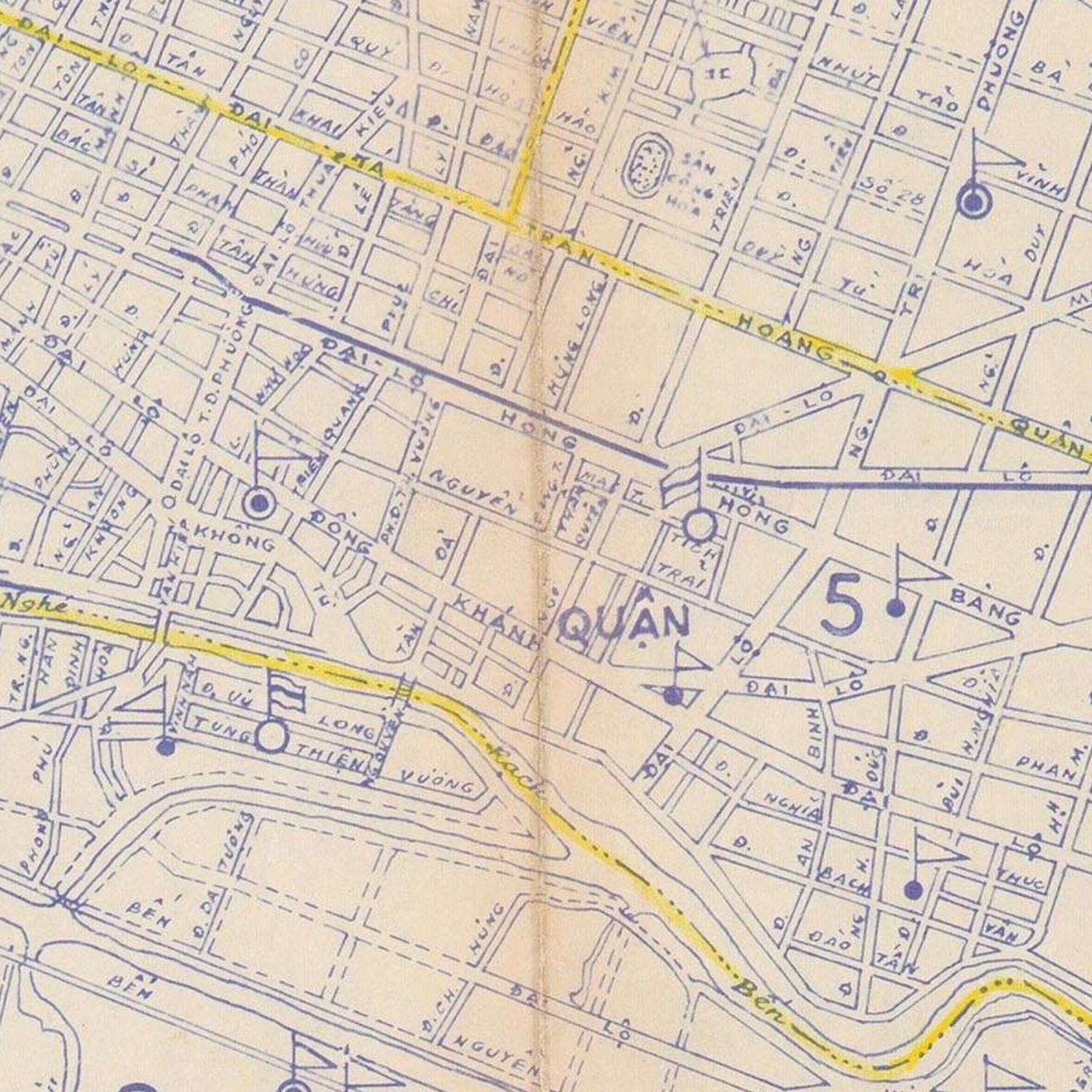 detail of the map from the centre