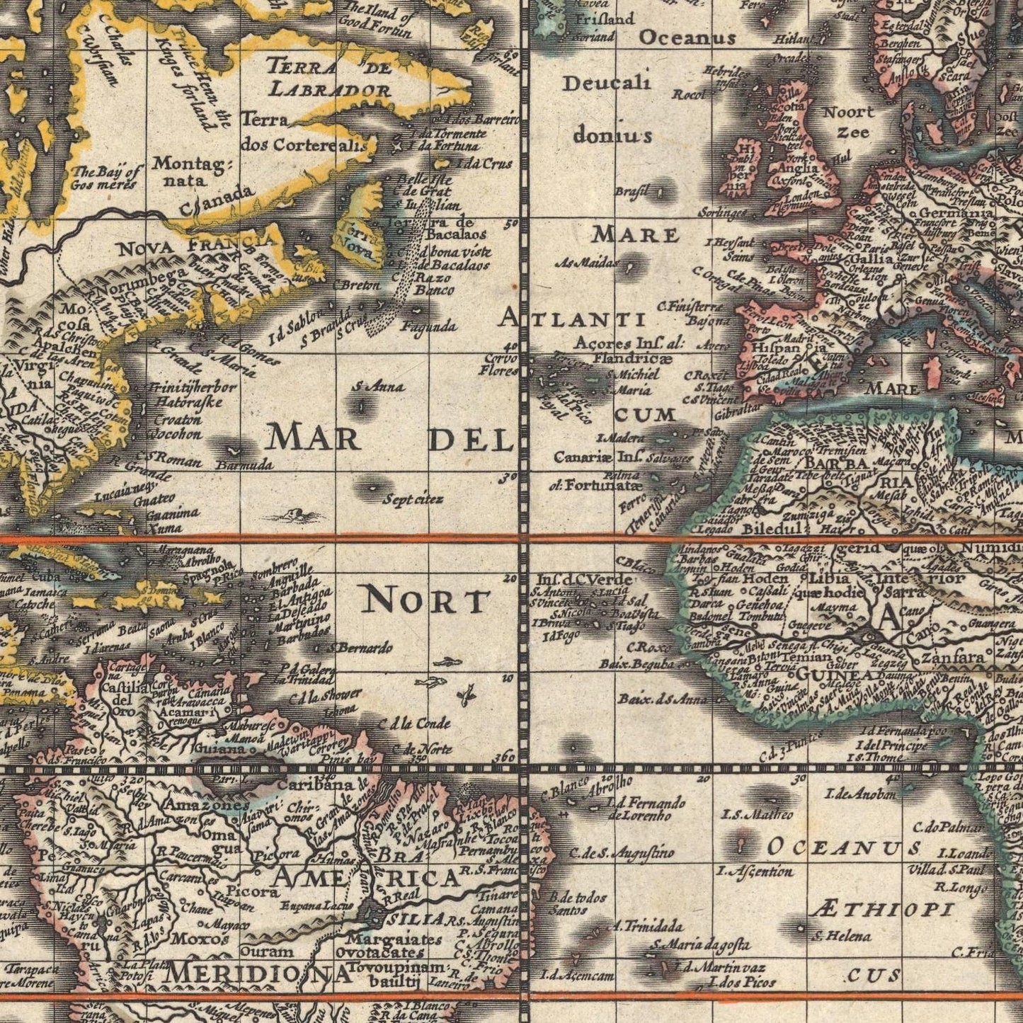 detail of the map from the centre