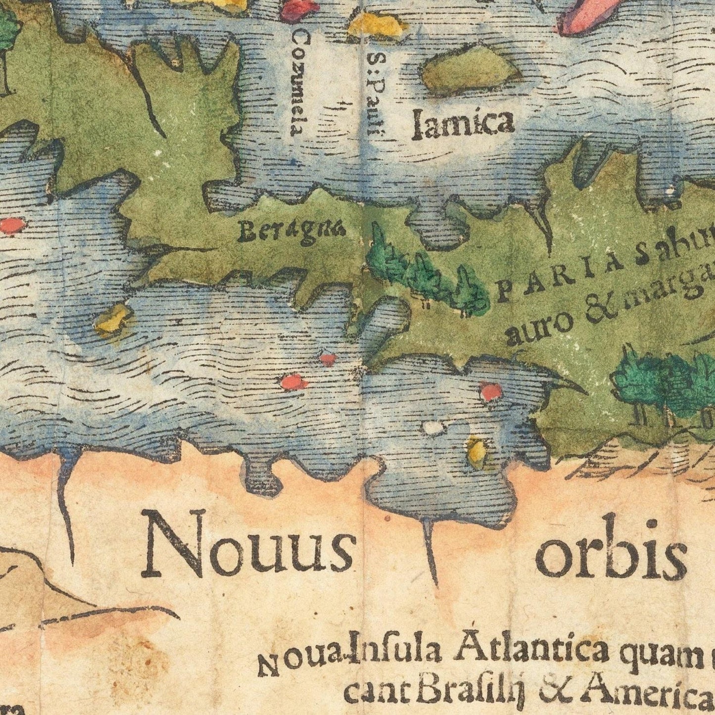 detail of the map from the centre
