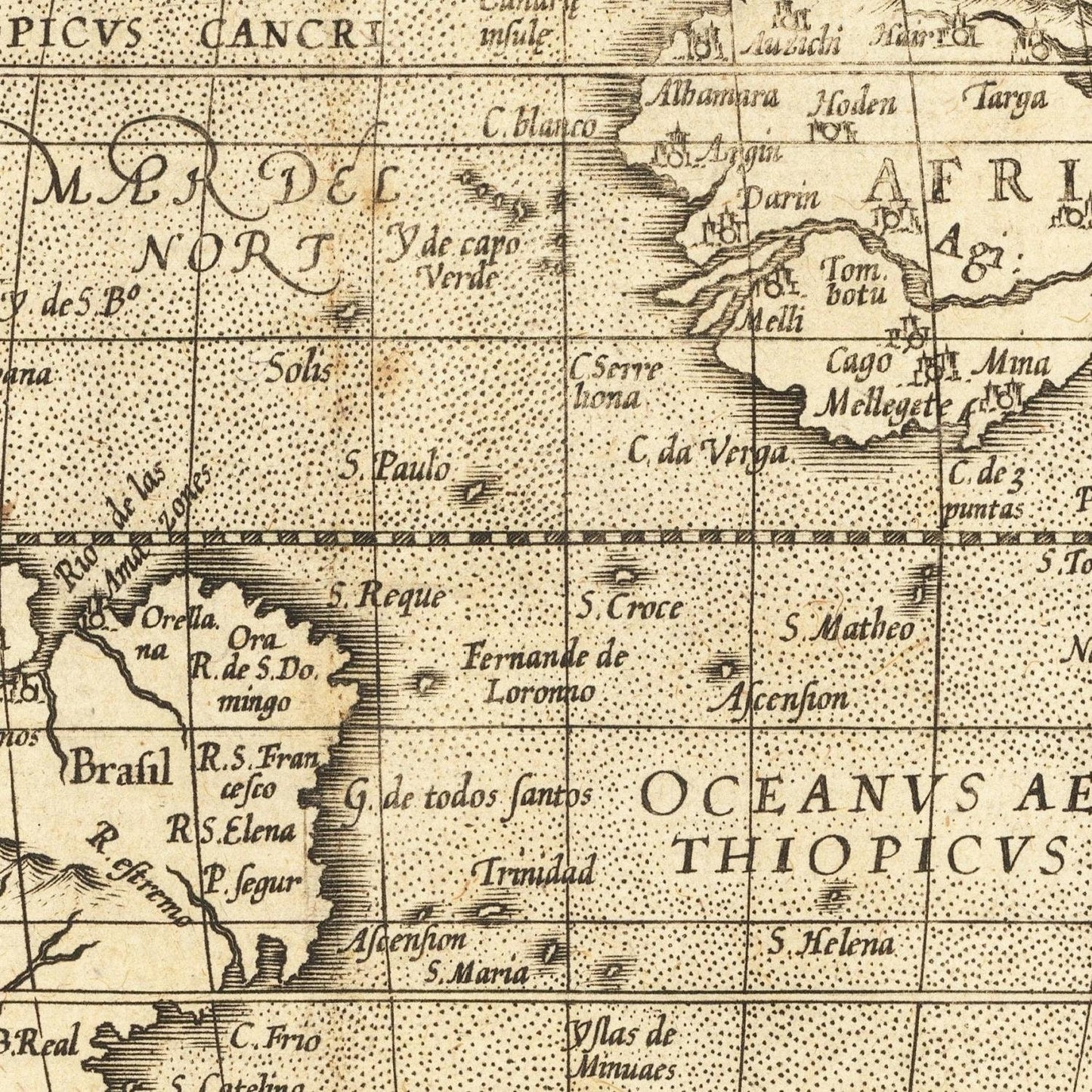 detail of the map from the centre