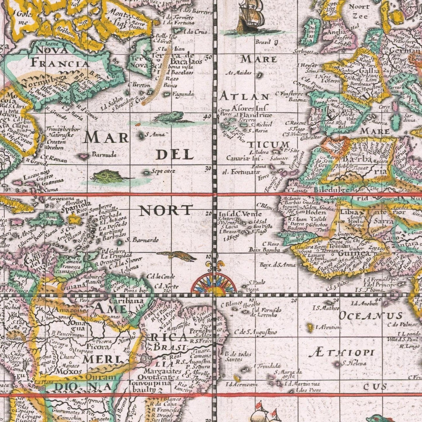 detail of the map from the centre