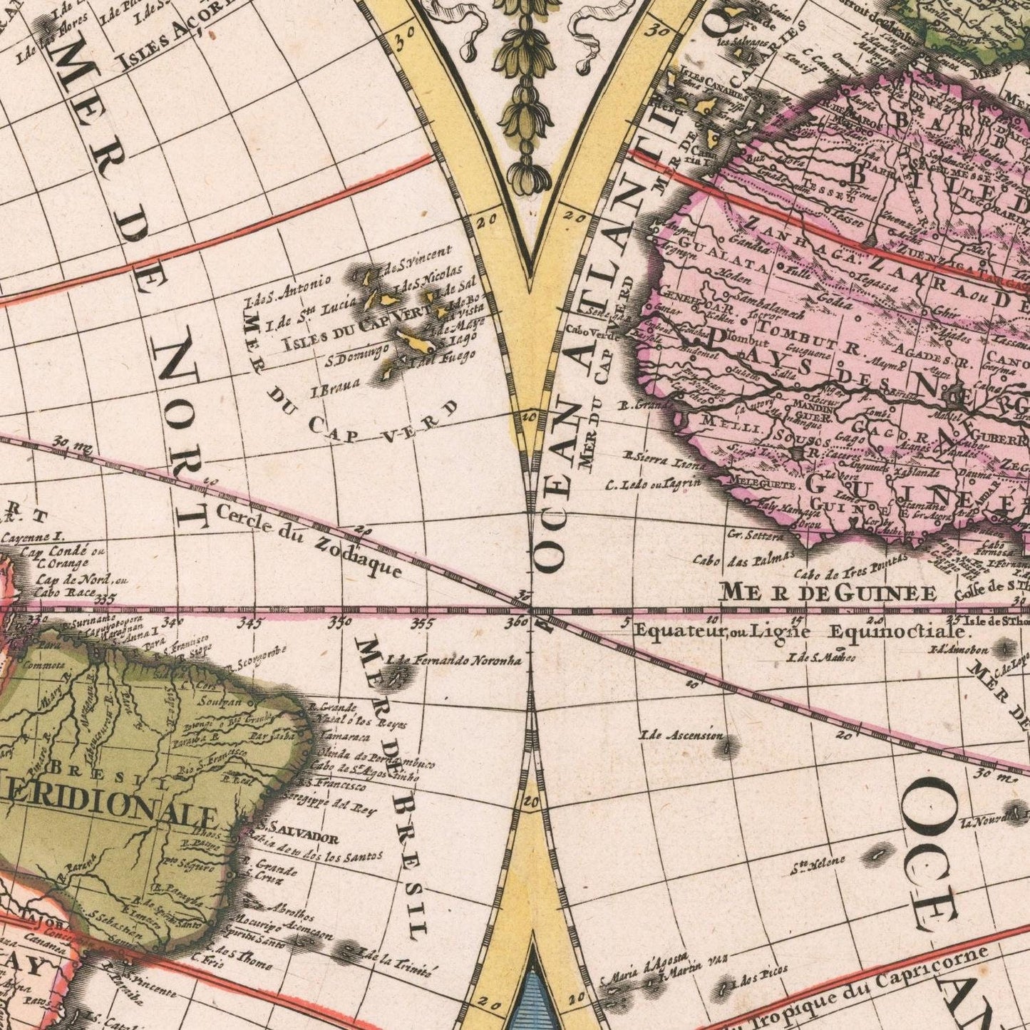 detail of the map from the centre