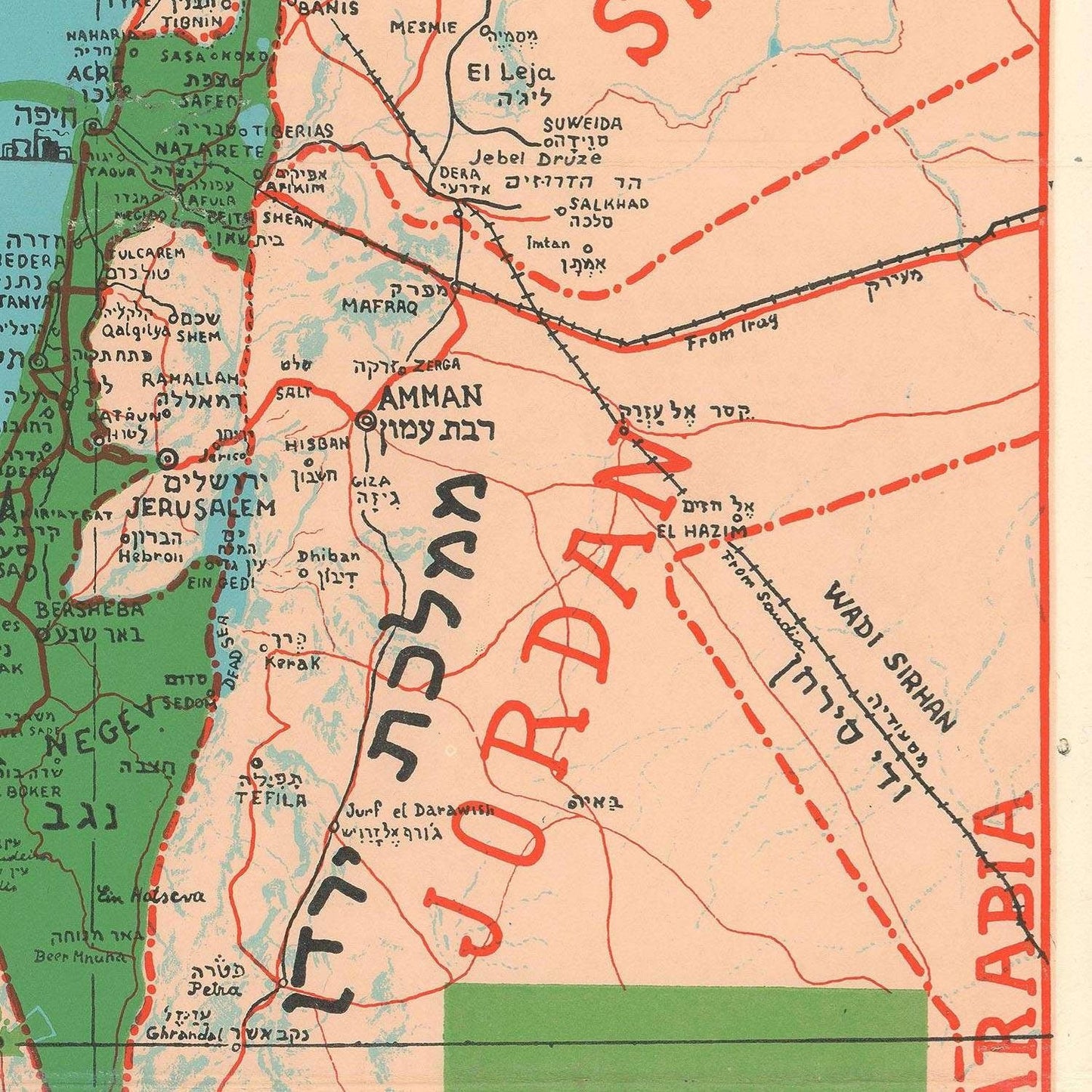 detail of the map from the centre