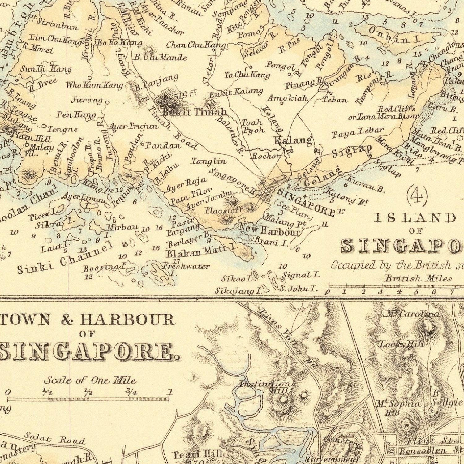 detail of the map from the centre