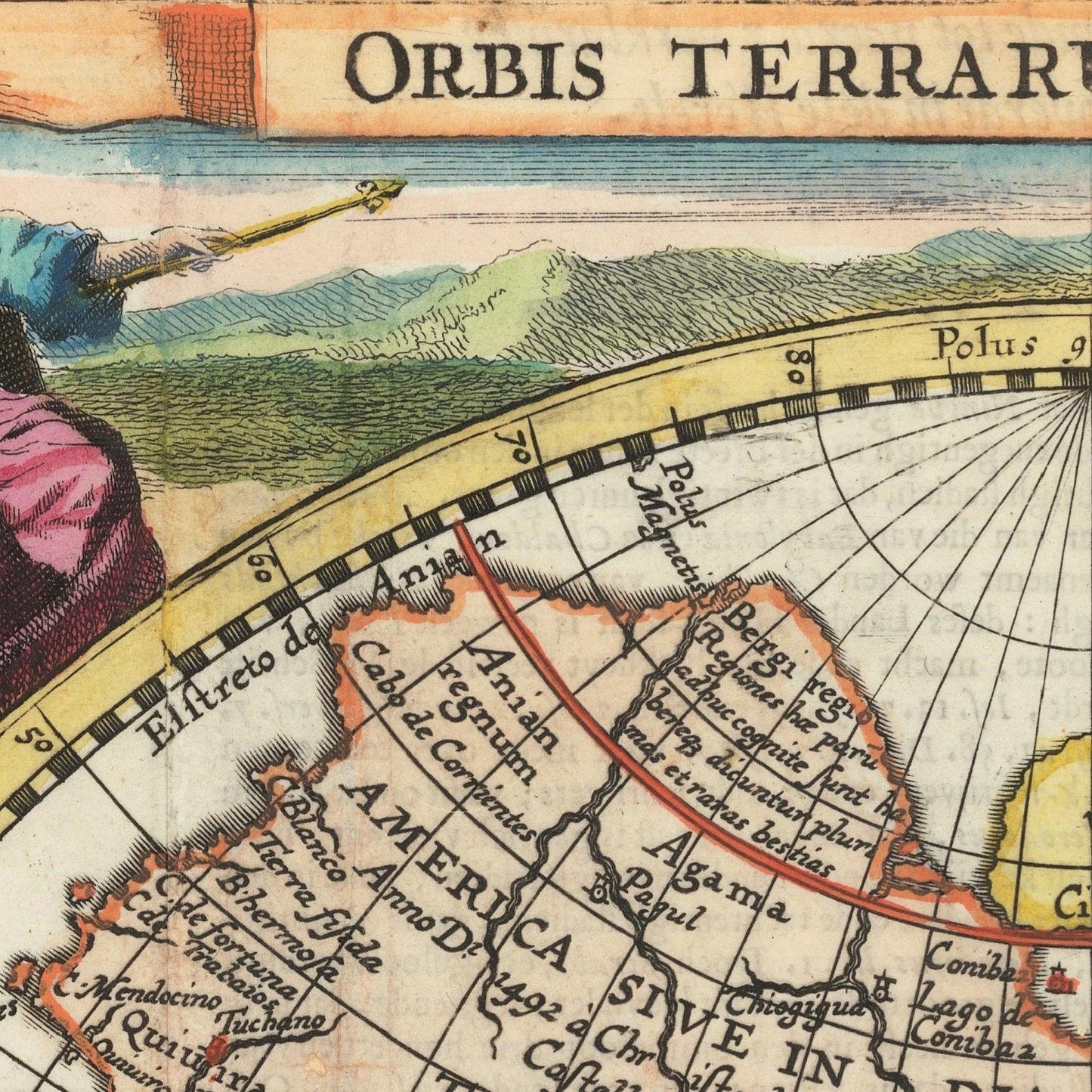 detail of the map from the centre left