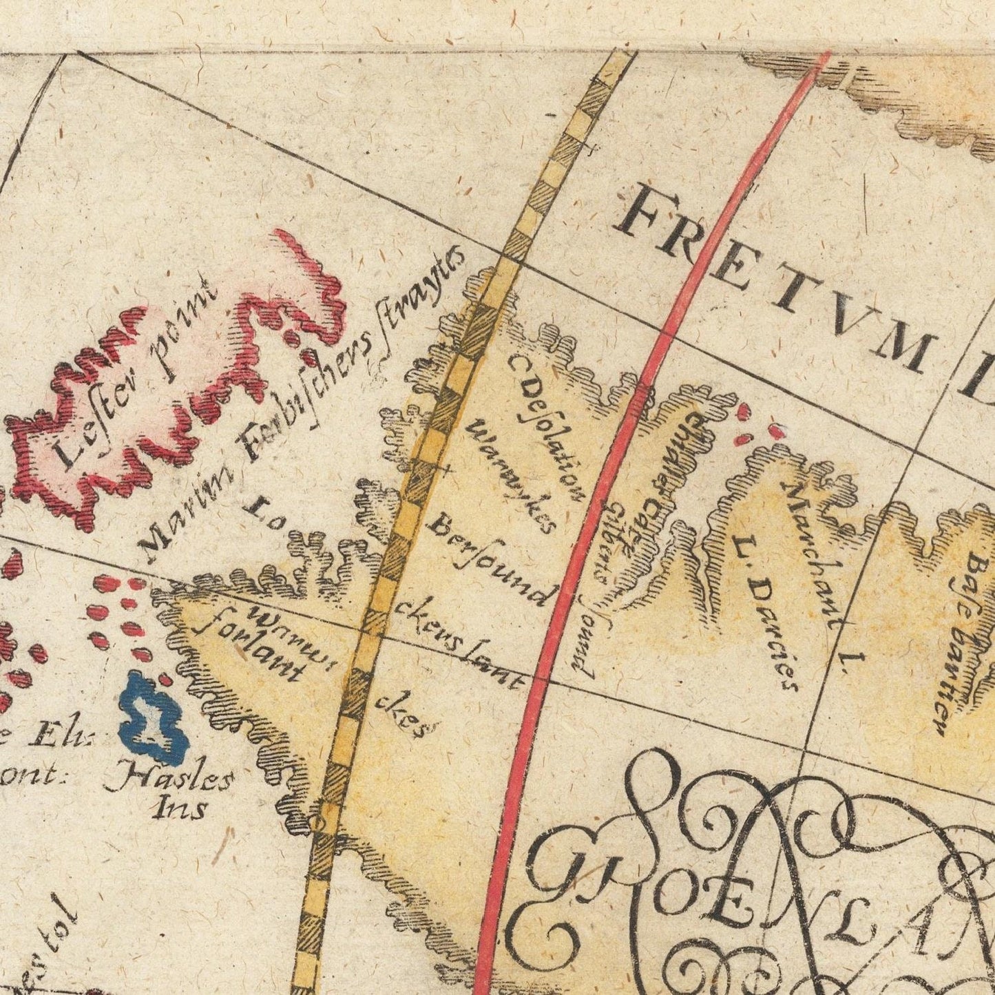 detail of the map from the centre