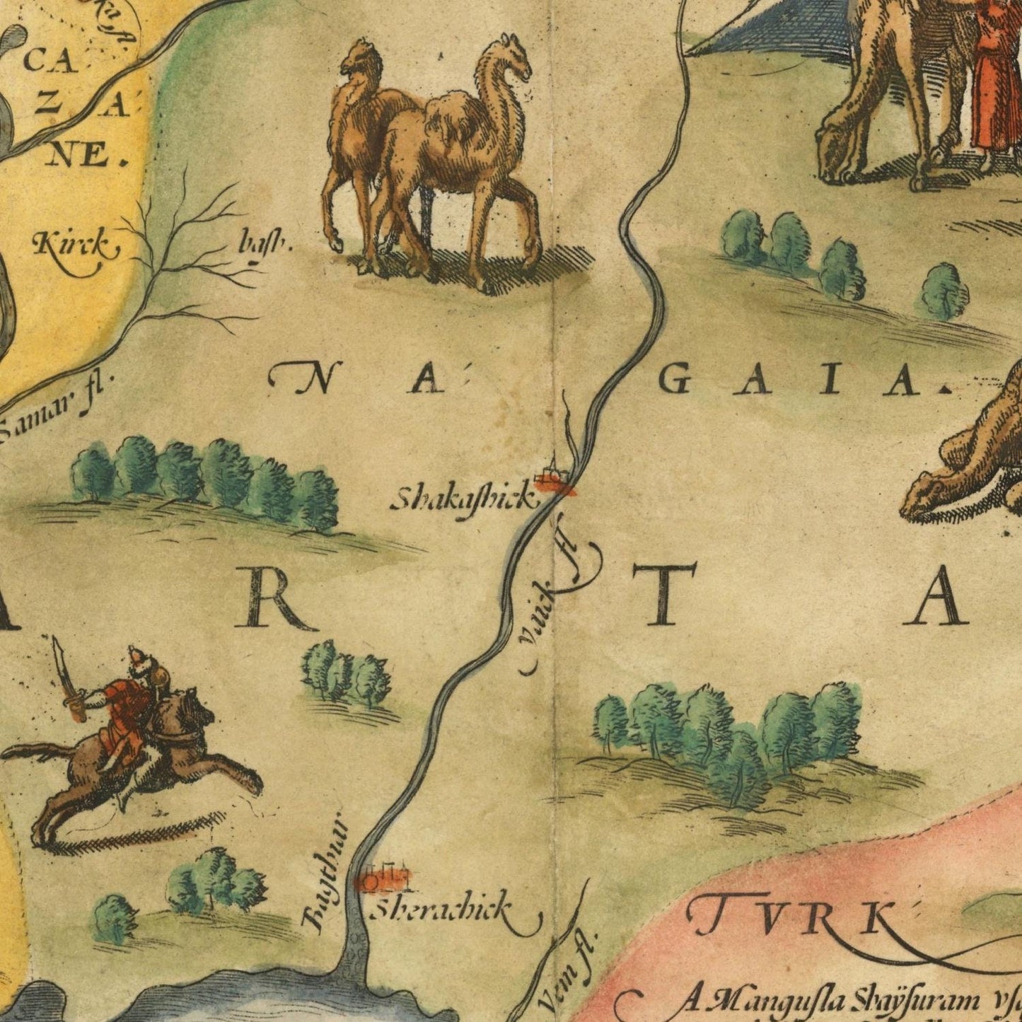 detail of the map from the centre