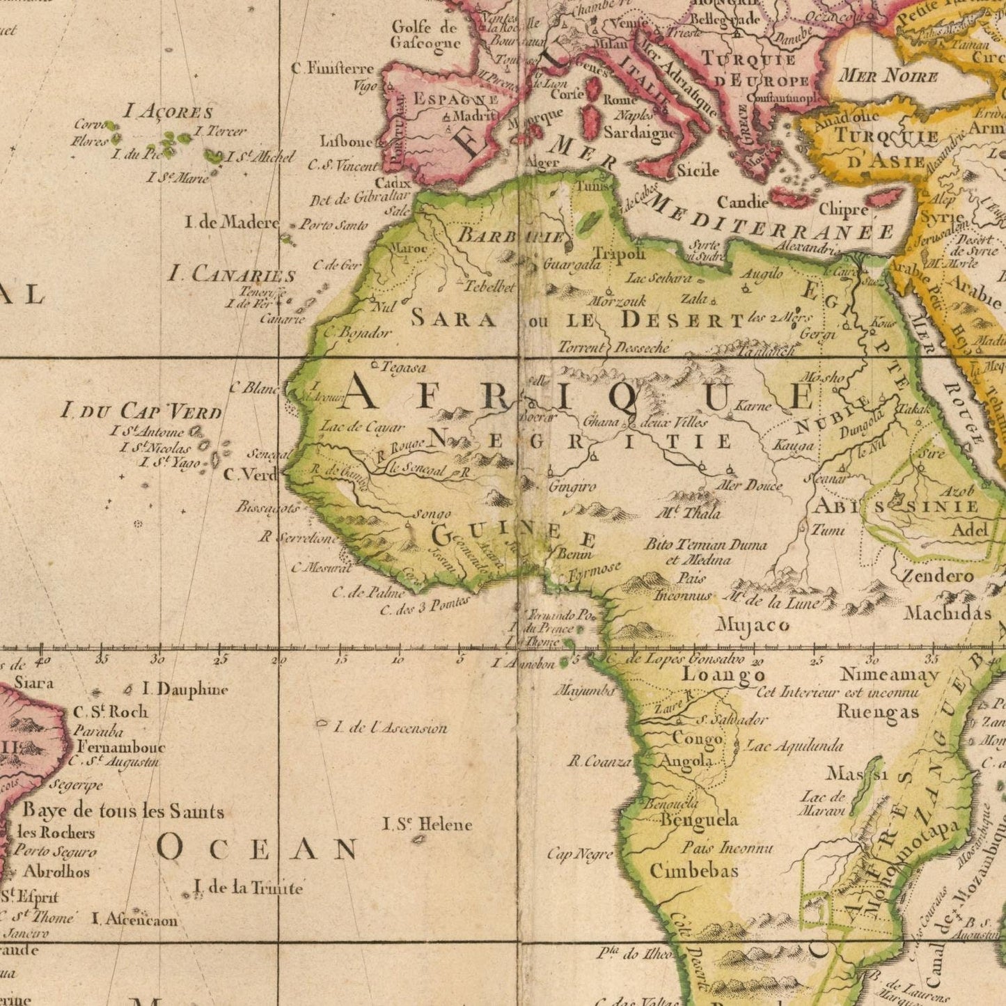 detail of the map from the centre