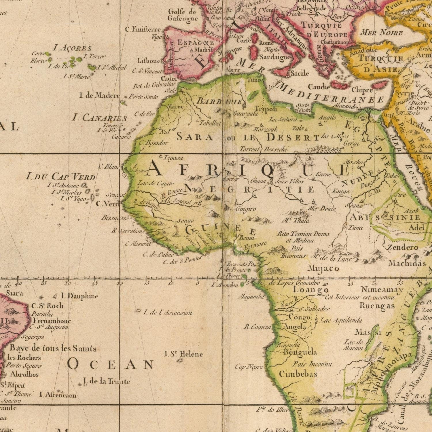 detail of the map from the centre
