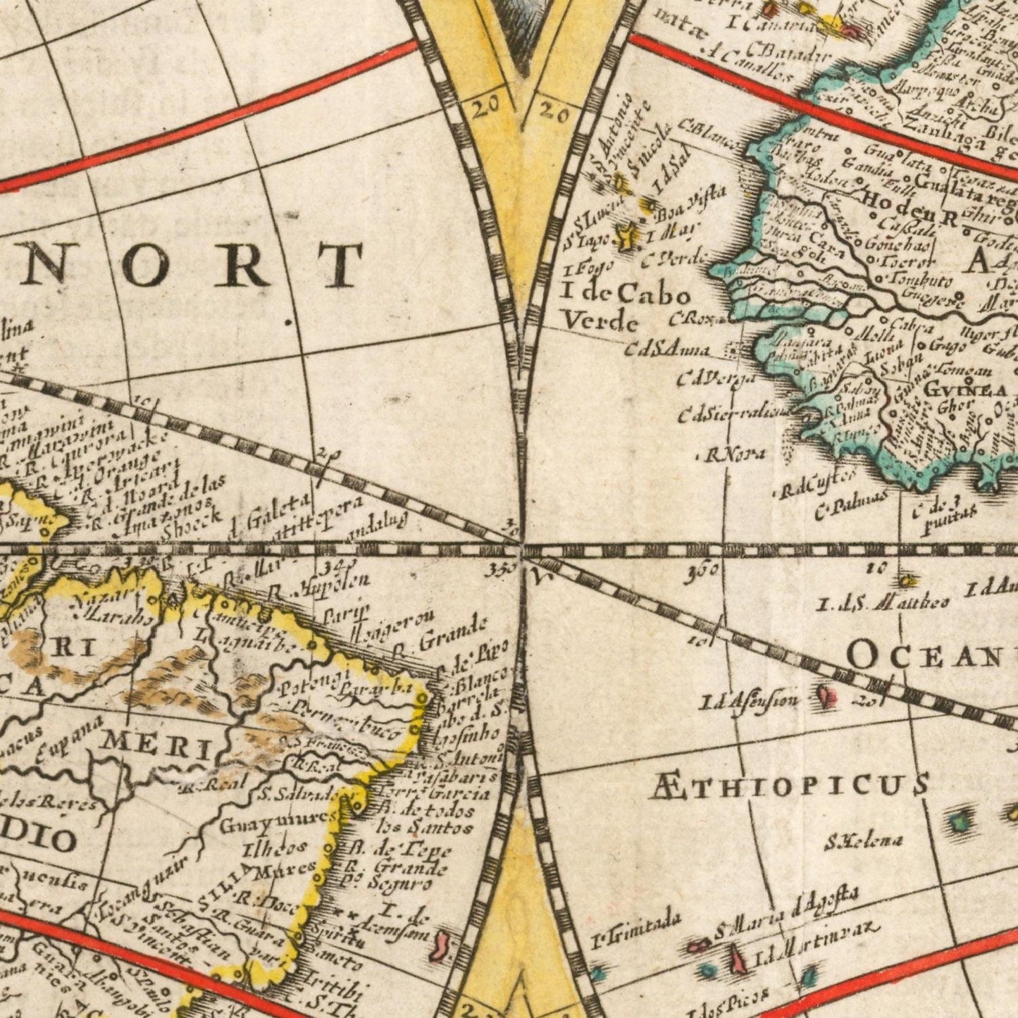 detail of the map from the centre