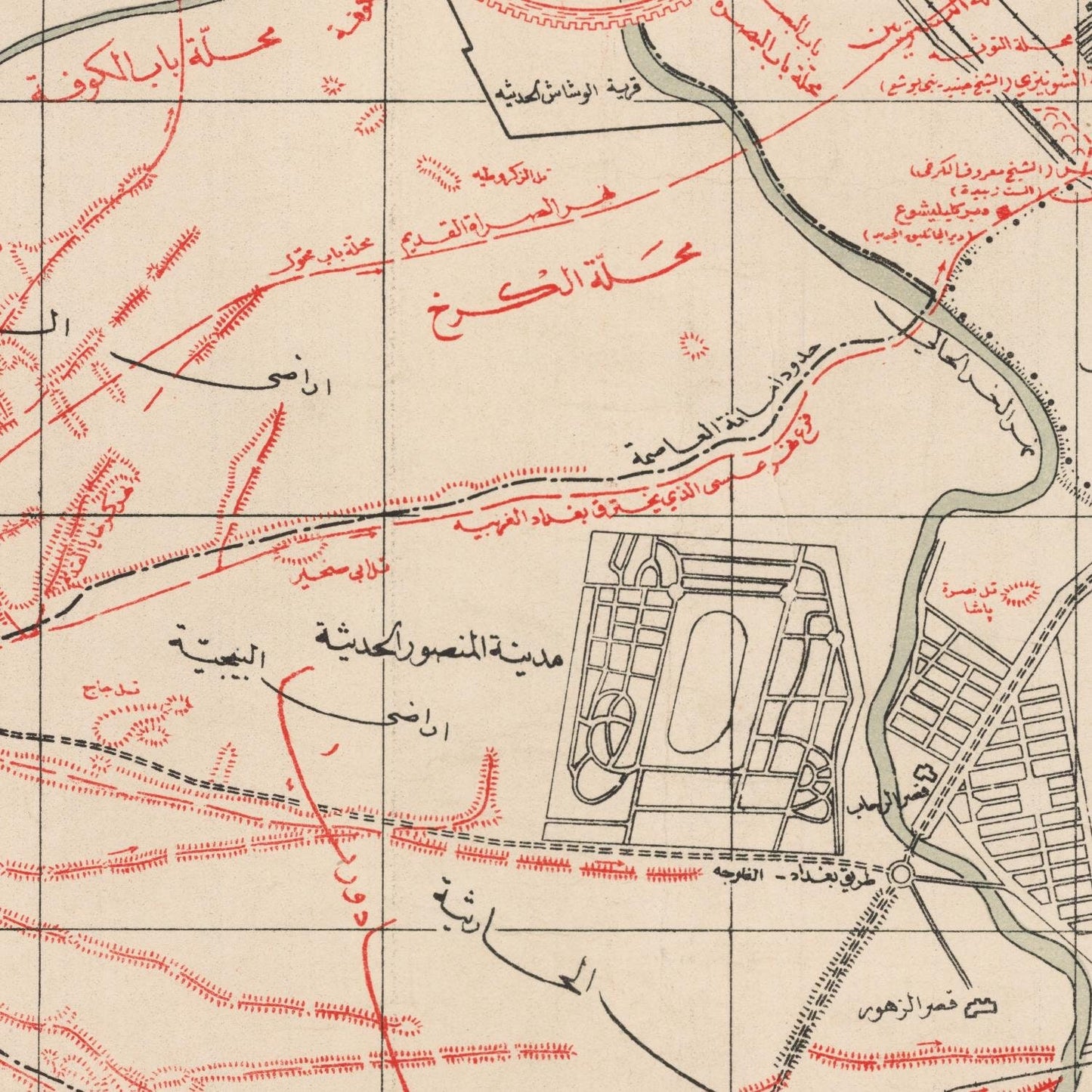 detail of the map from the centre left