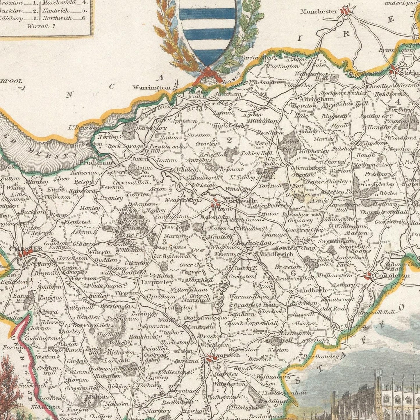 detail of the map from the centre