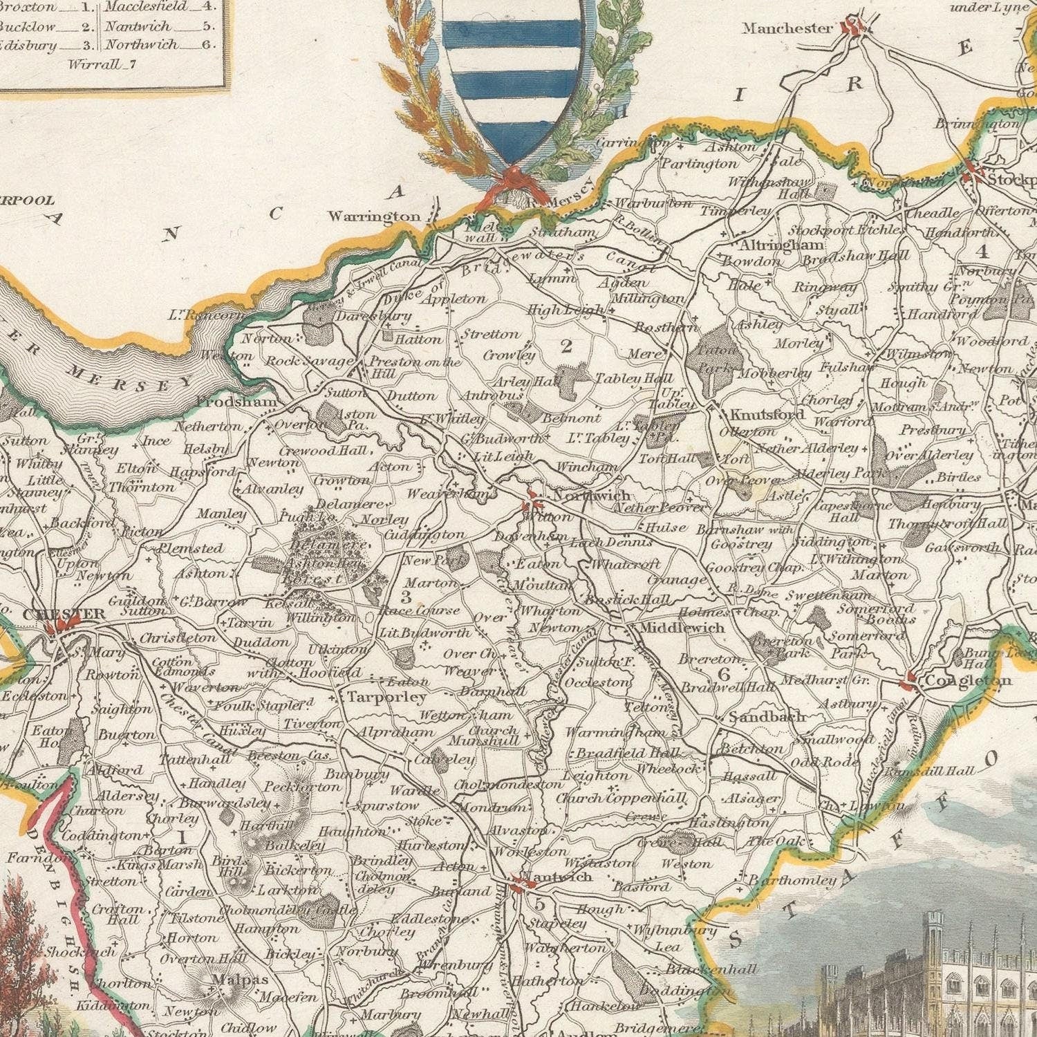 detail of the map from the centre