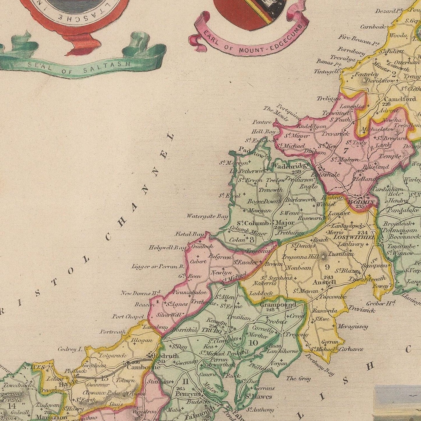 detail of the map from the centre