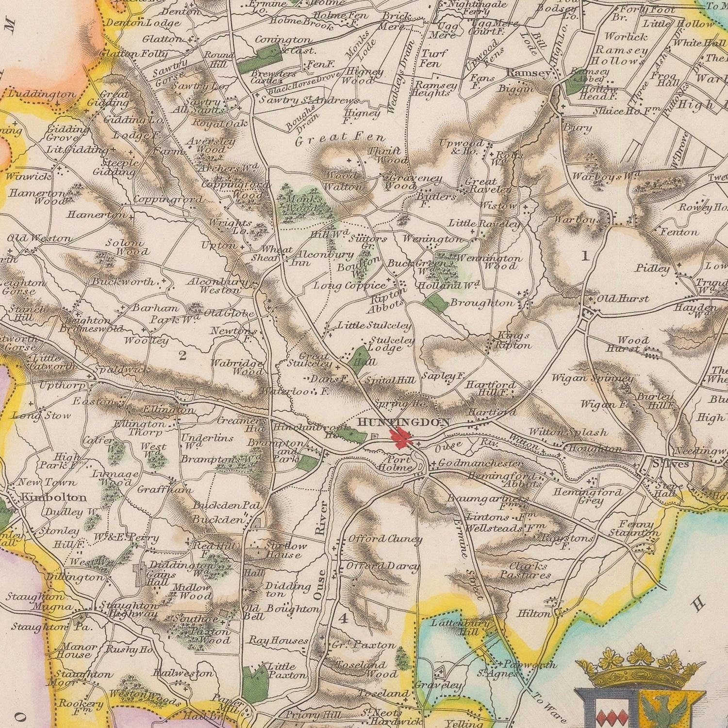 detail of the map from the centre