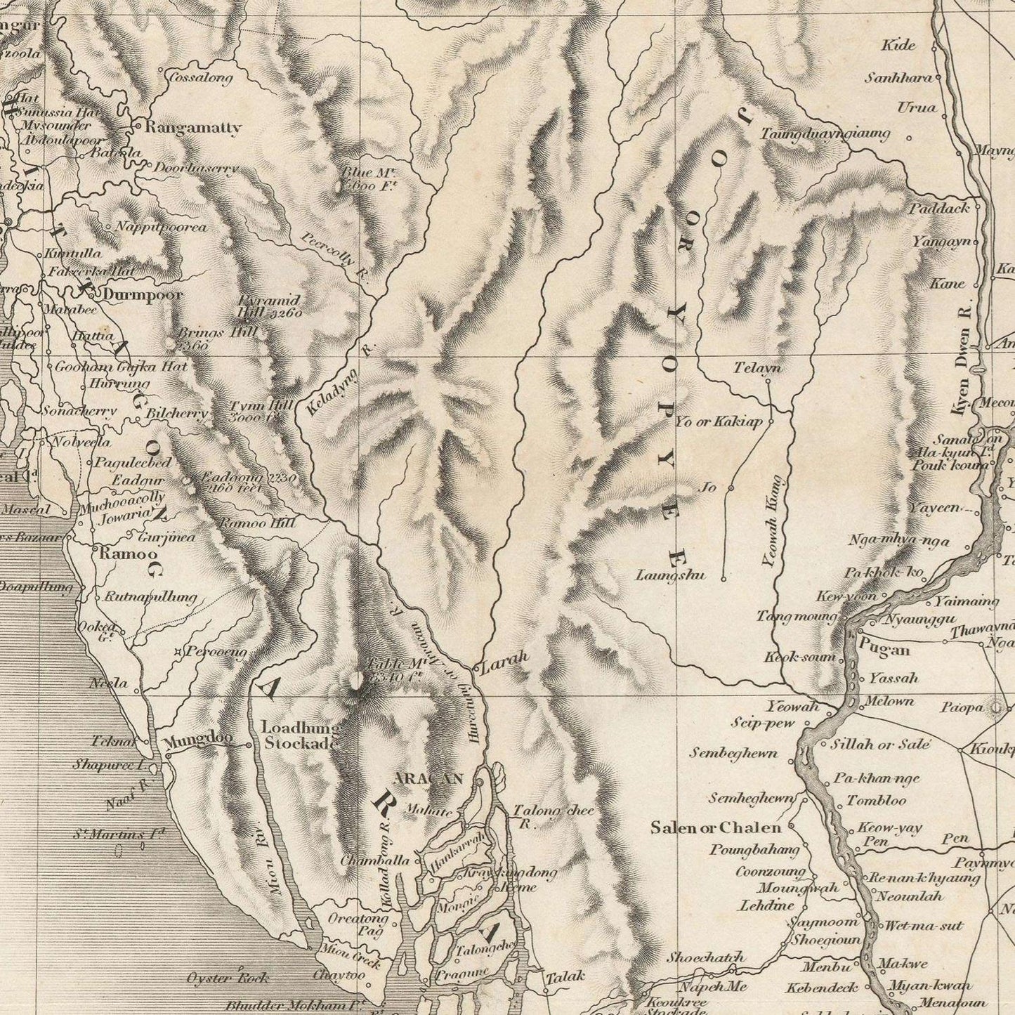detail of the map from the centre