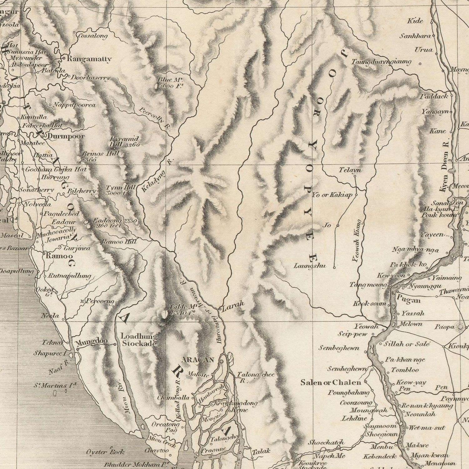 detail of the map from the centre