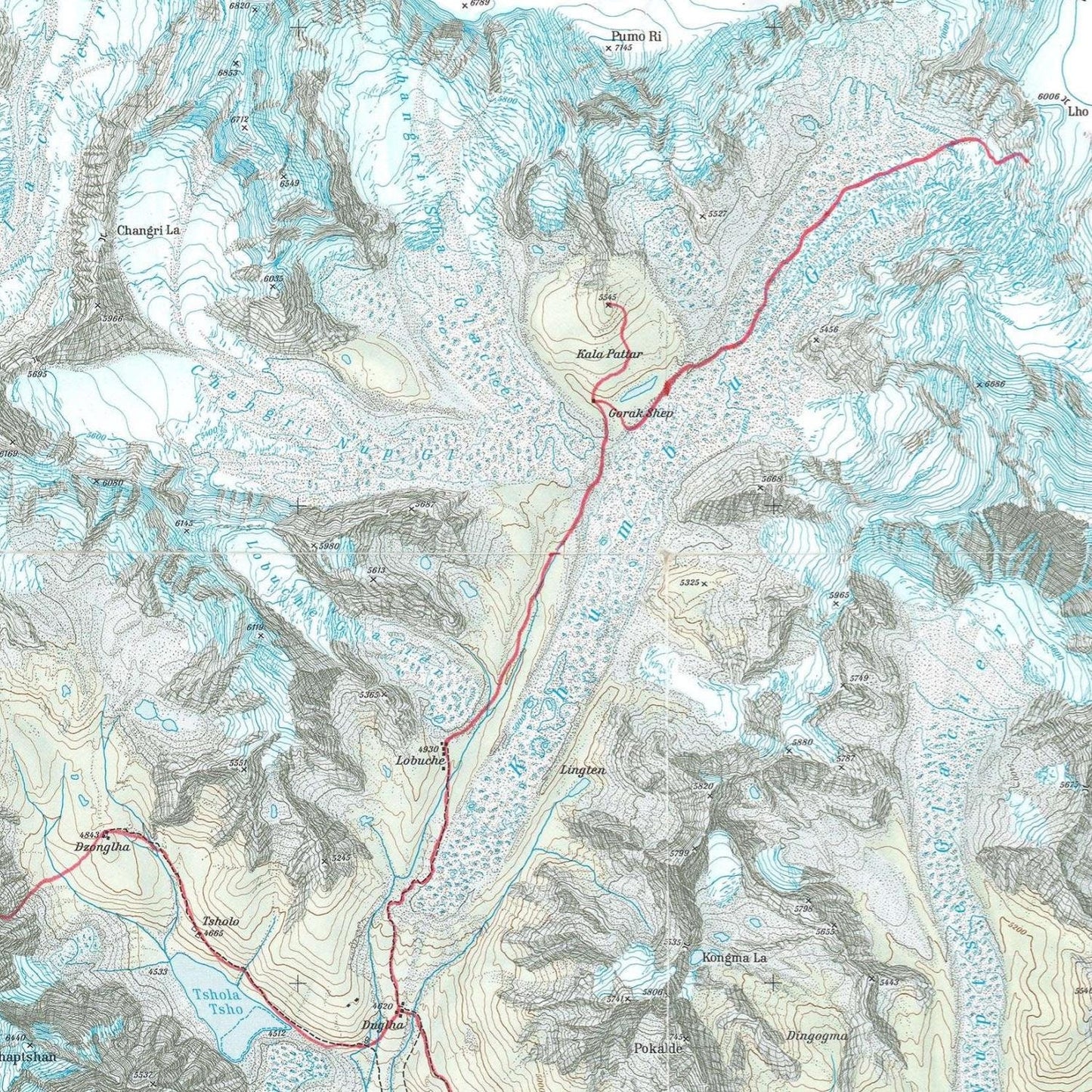 detail of the map from the centre