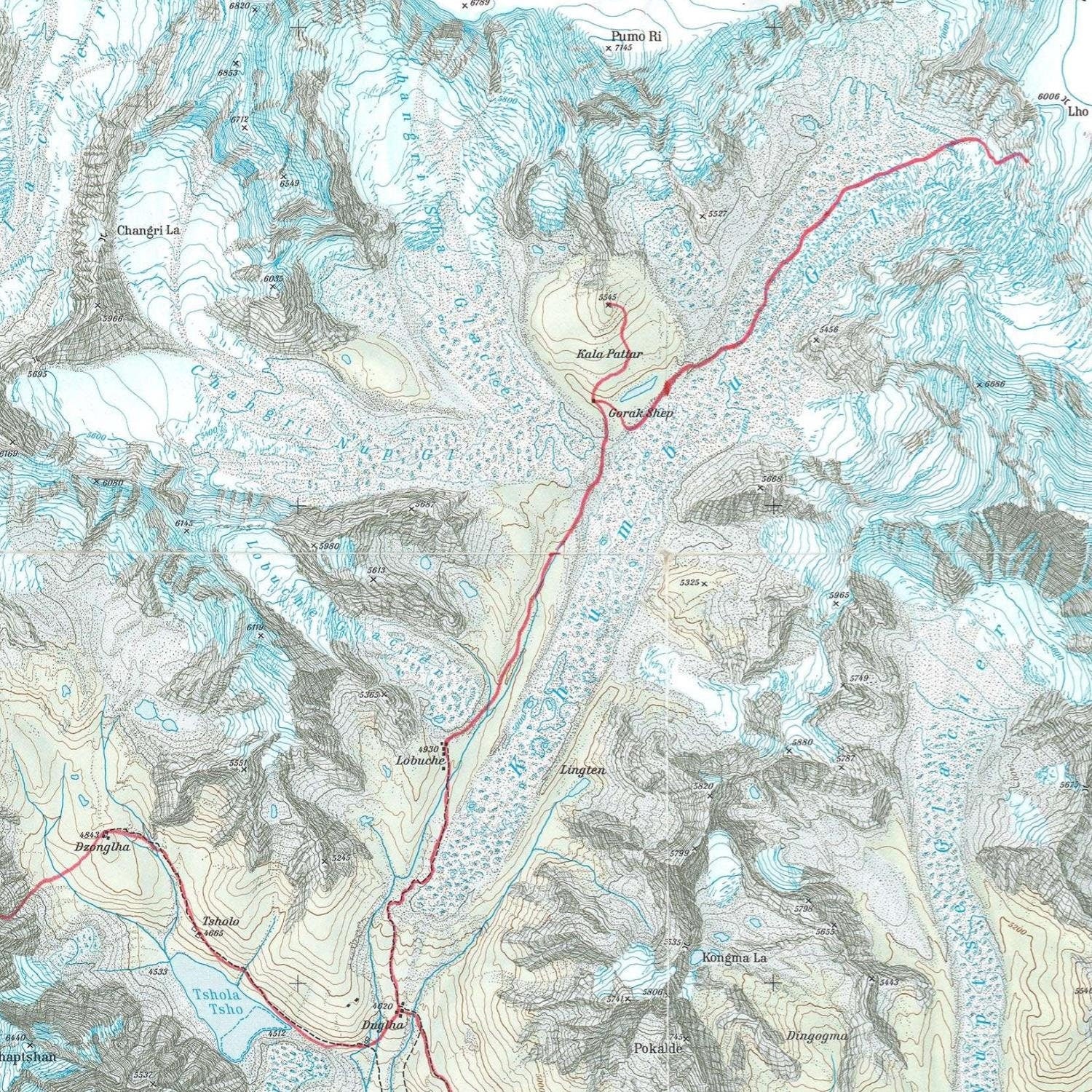 detail of the map from the centre