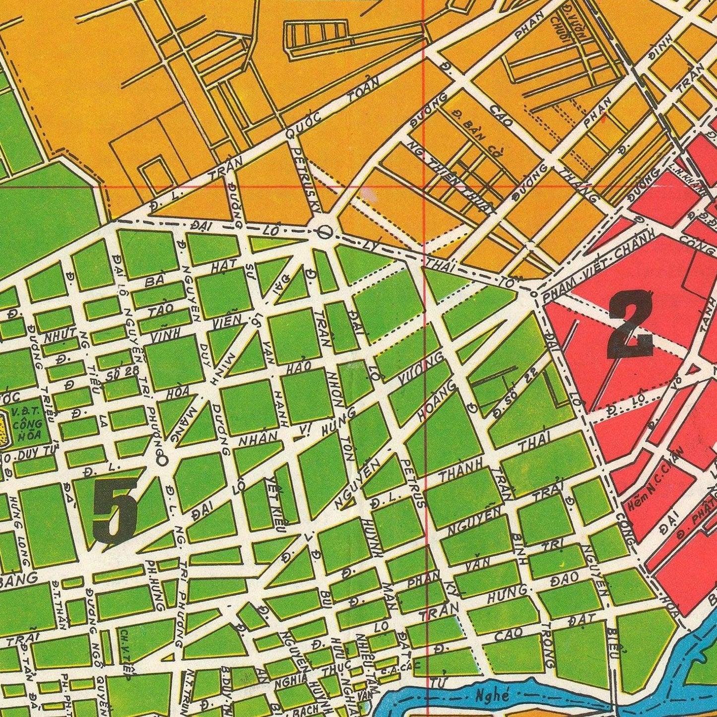detail of the map from the centre