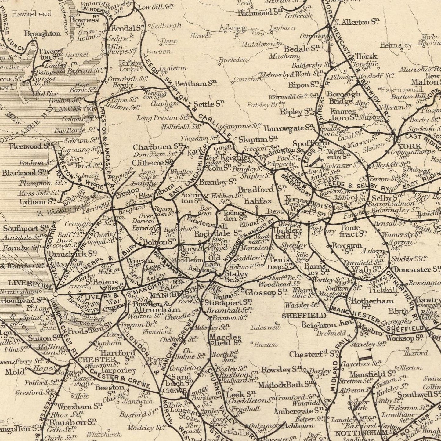 detail of the map from the centre