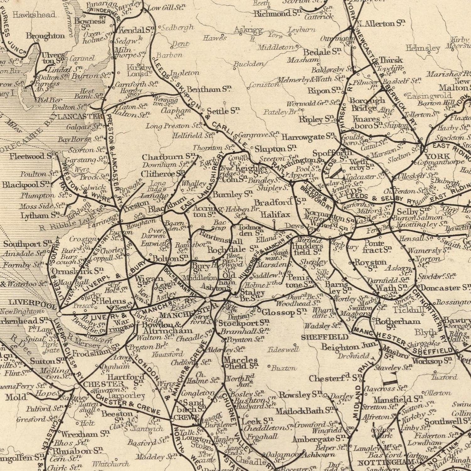 detail of the map from the centre