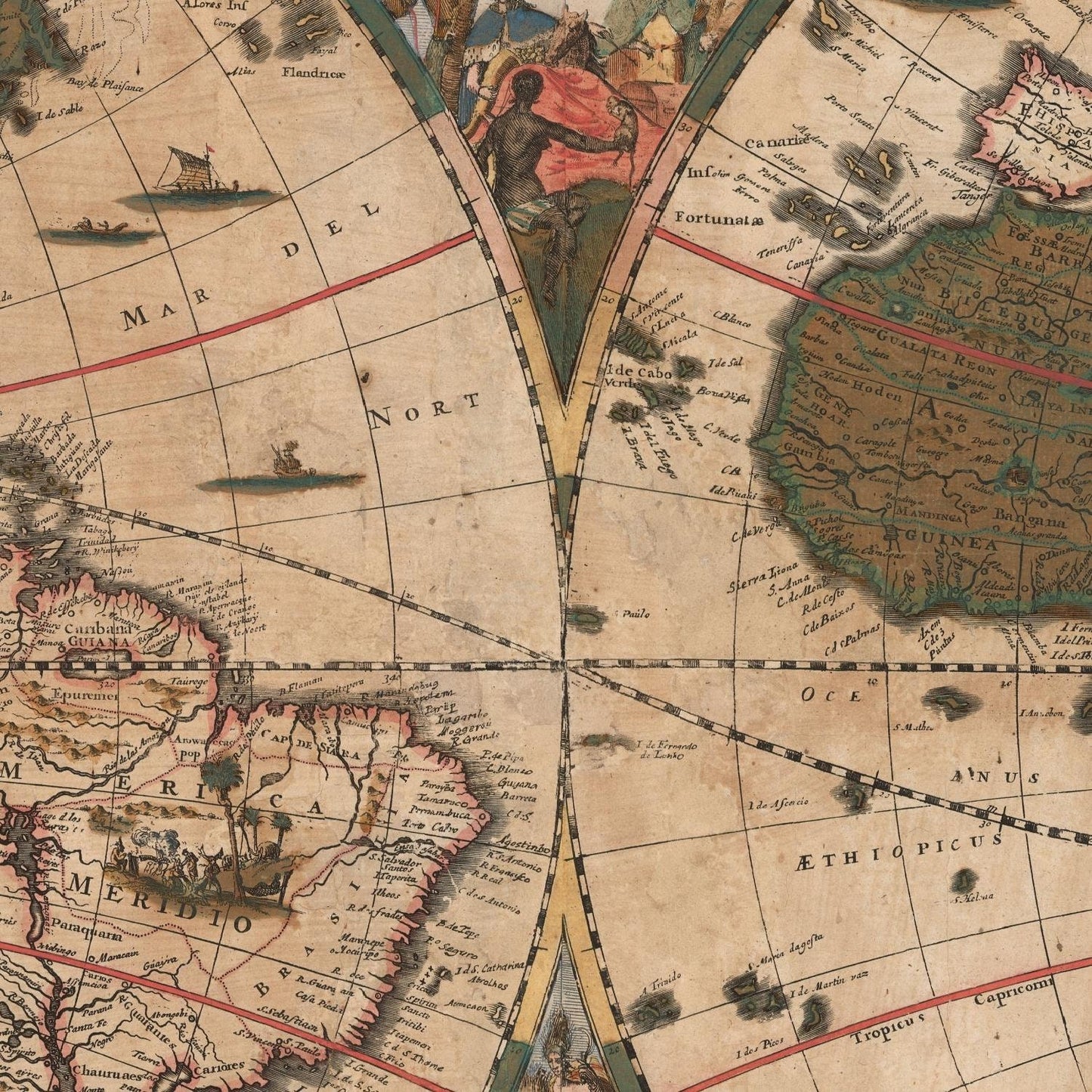 detail of the map from the centre