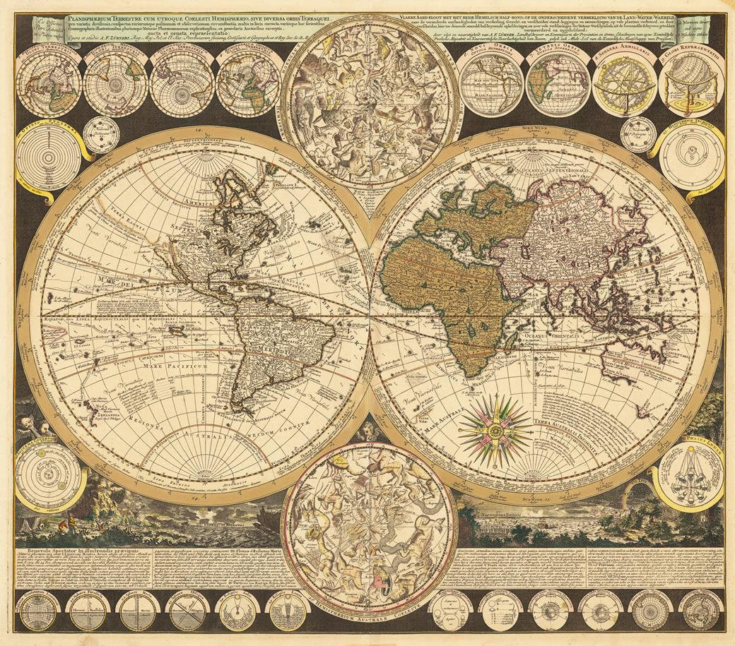 presentation of the map reproduction without a frame
