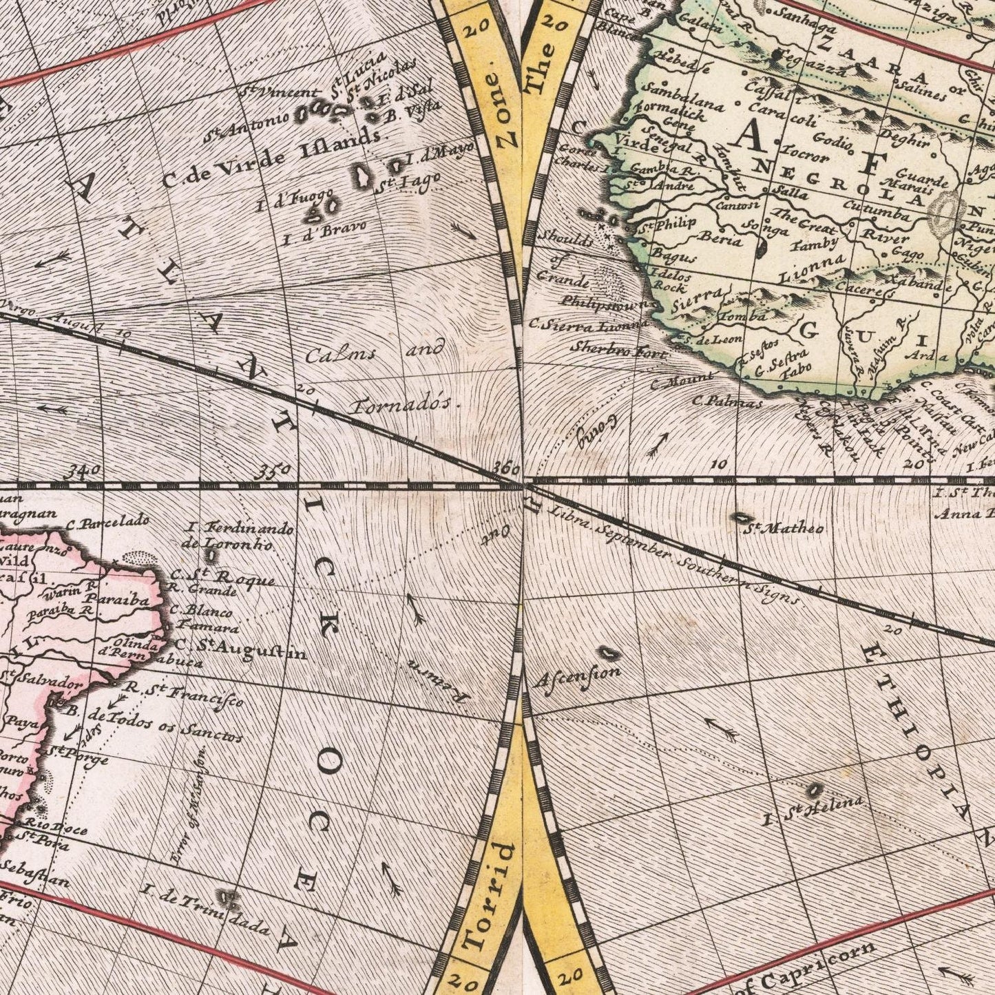 detail of the map from the centre