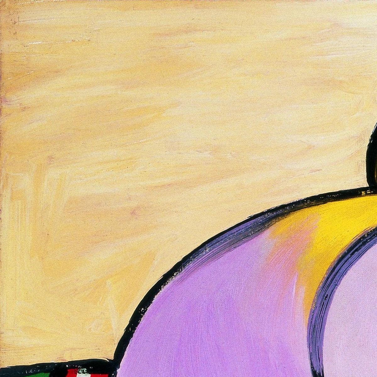 detail of the fine art reproduction from the top left corner