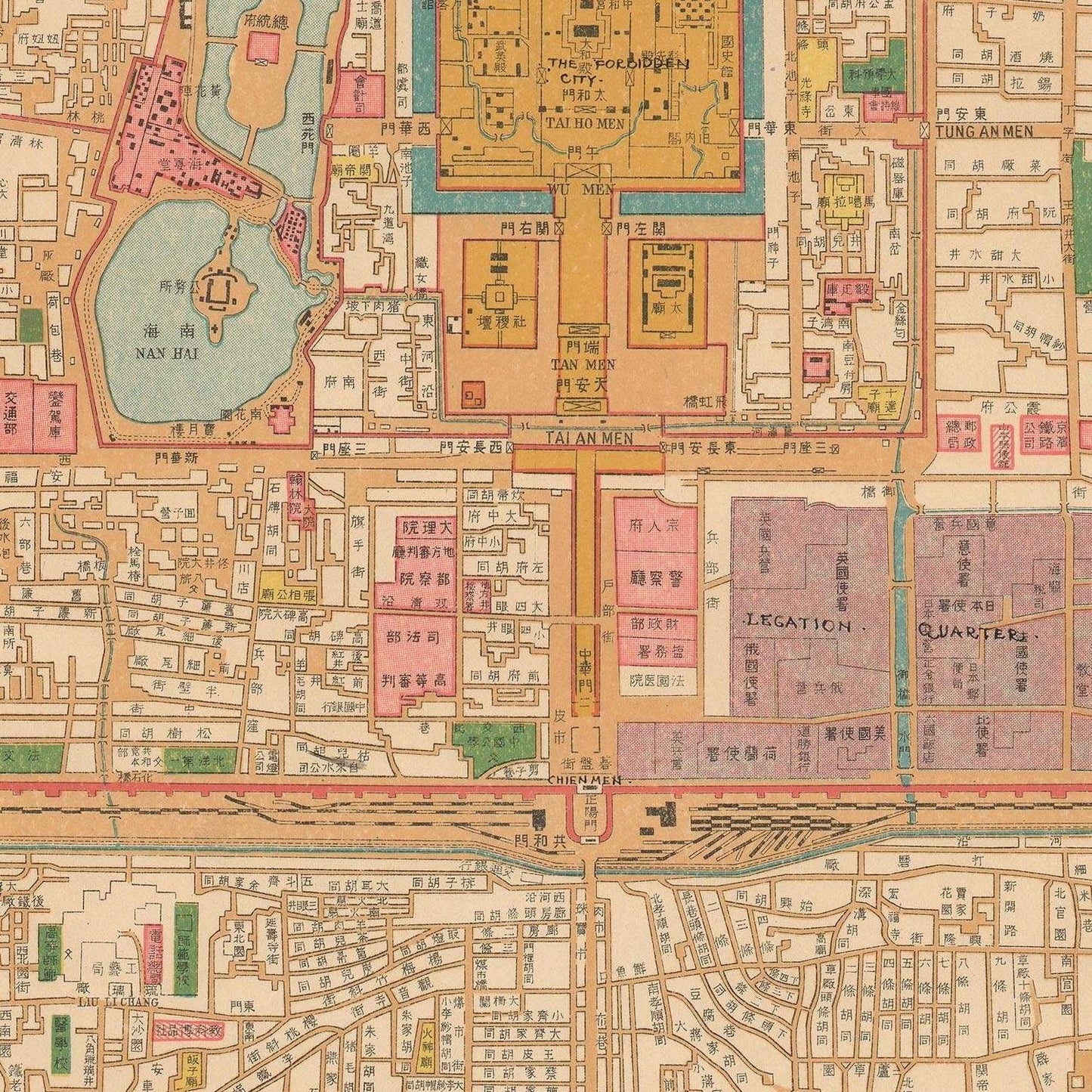 detail of the map from the centre