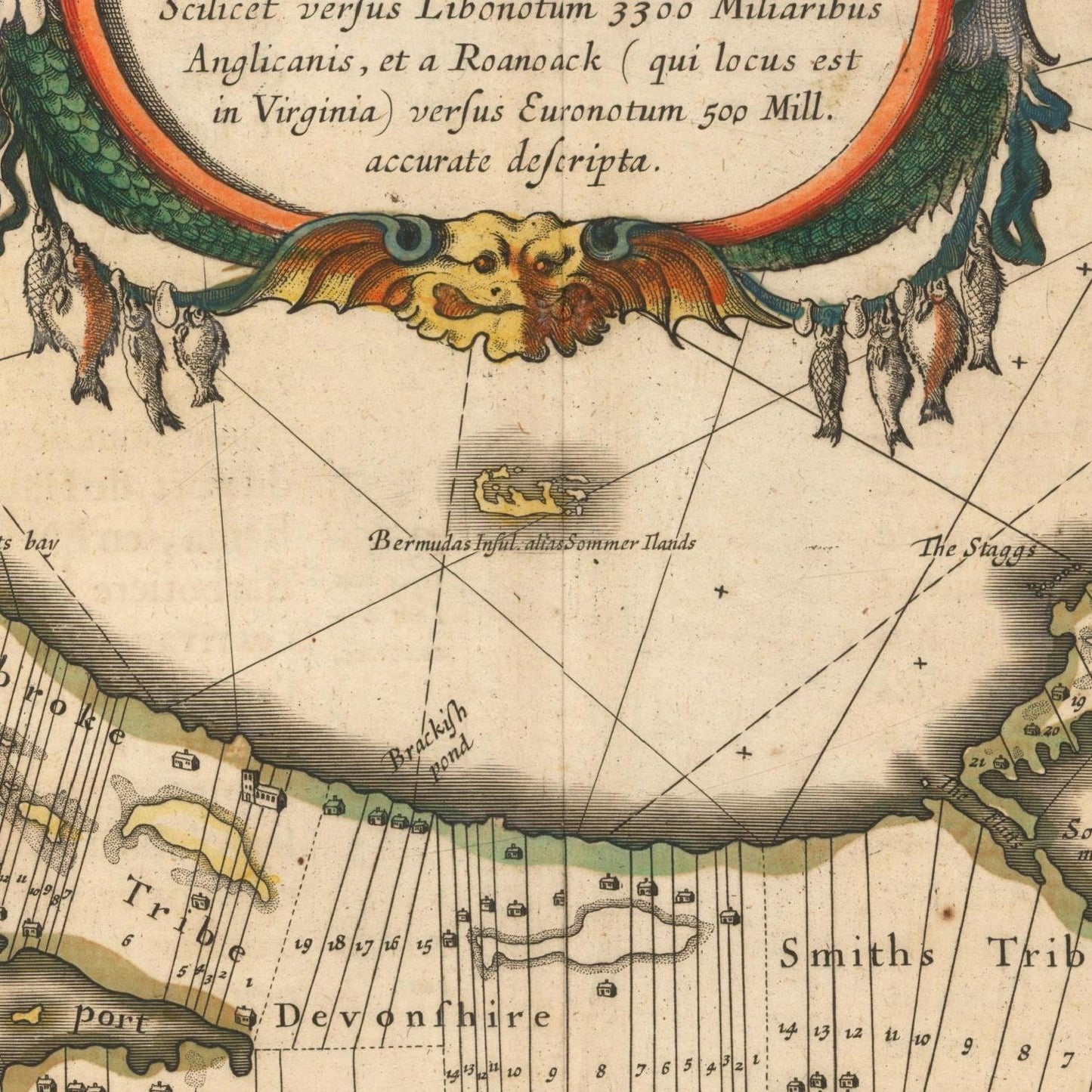 detail of the map from the centre