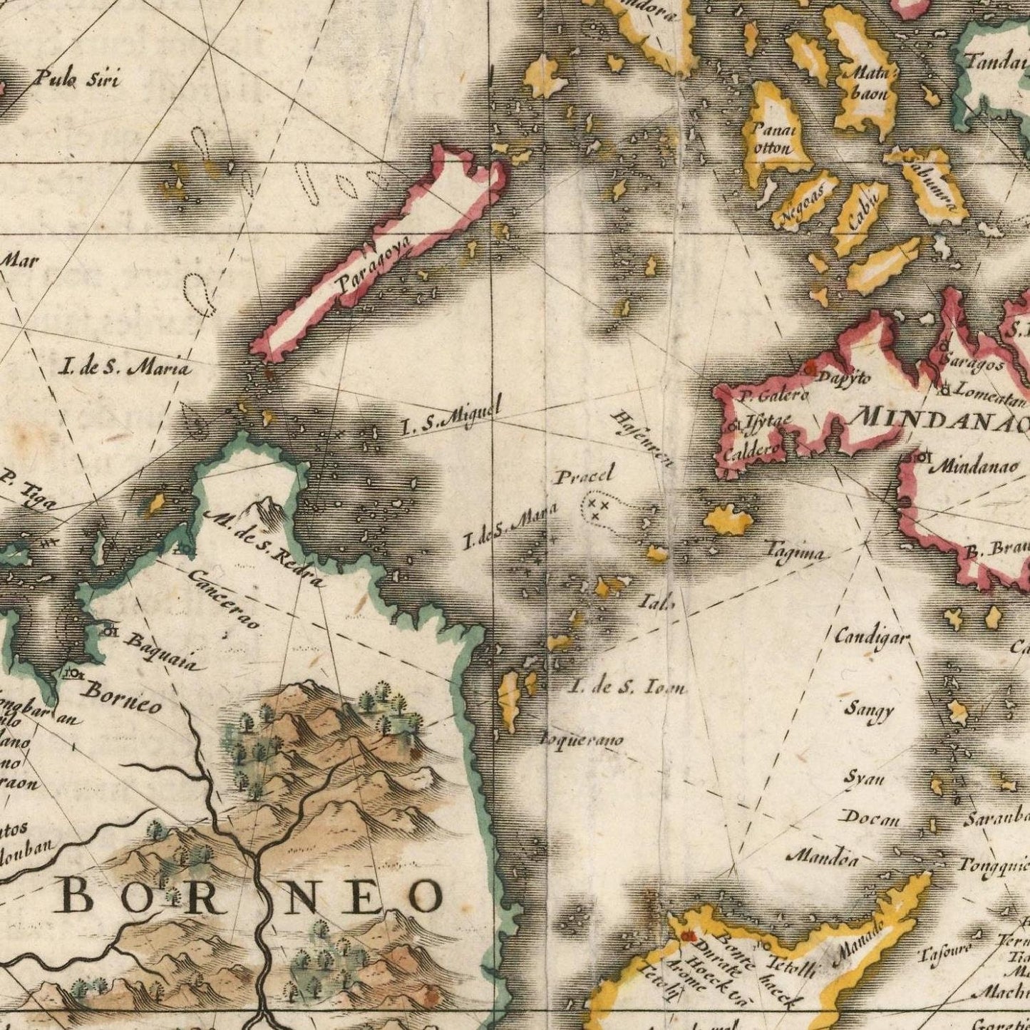 detail of the map from the centre