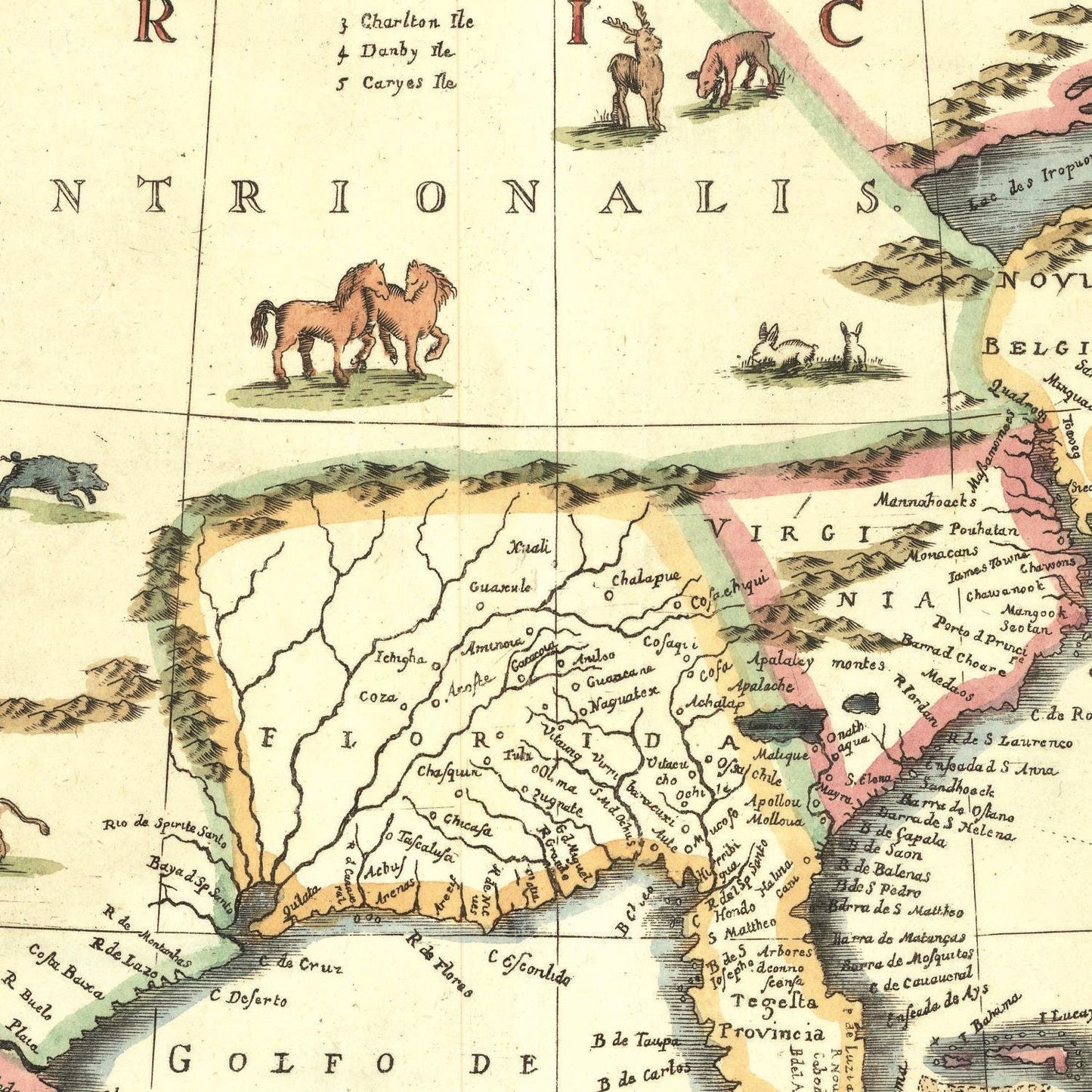 detail of the map from the centre