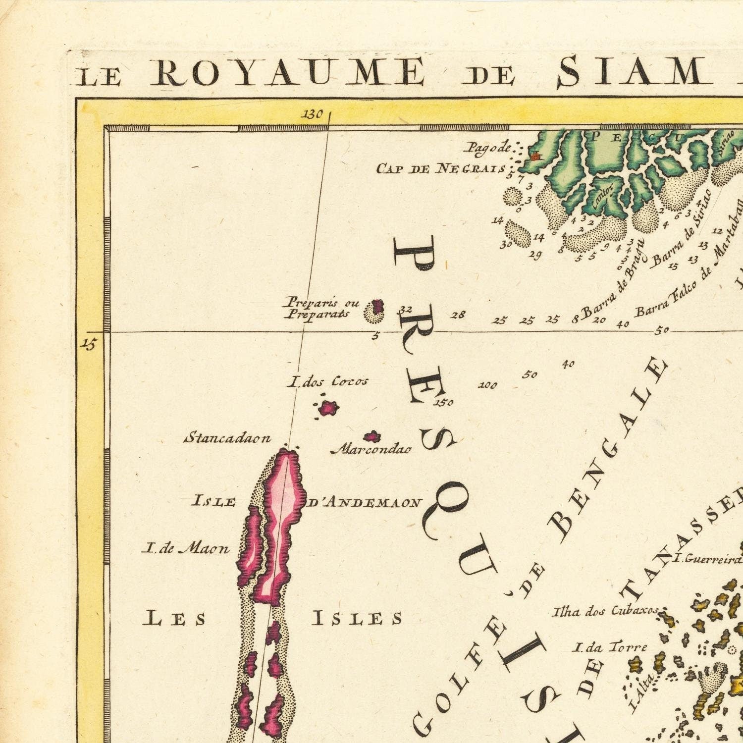 detail of the map from the top left corner