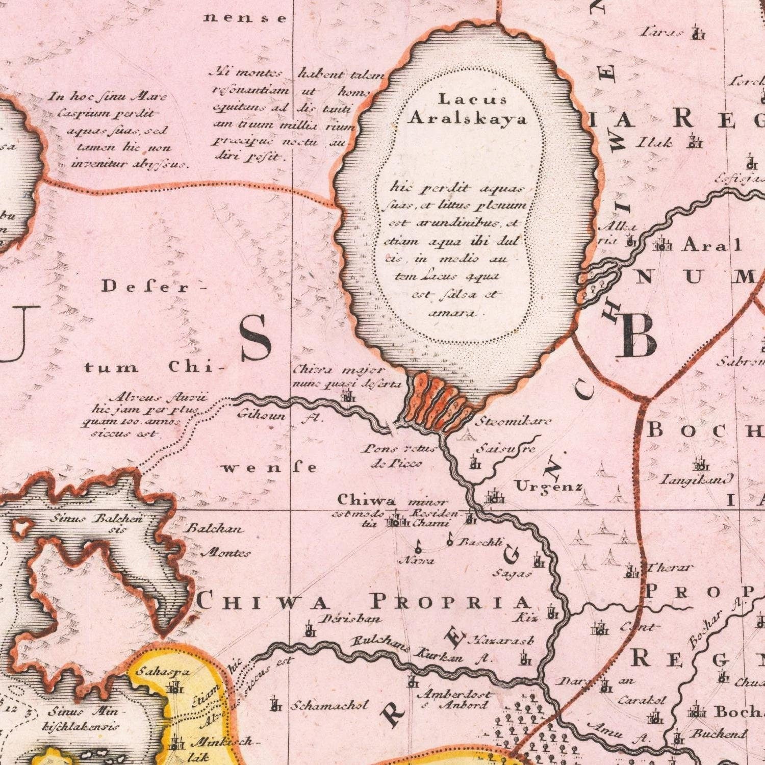 detail of the map from the centre