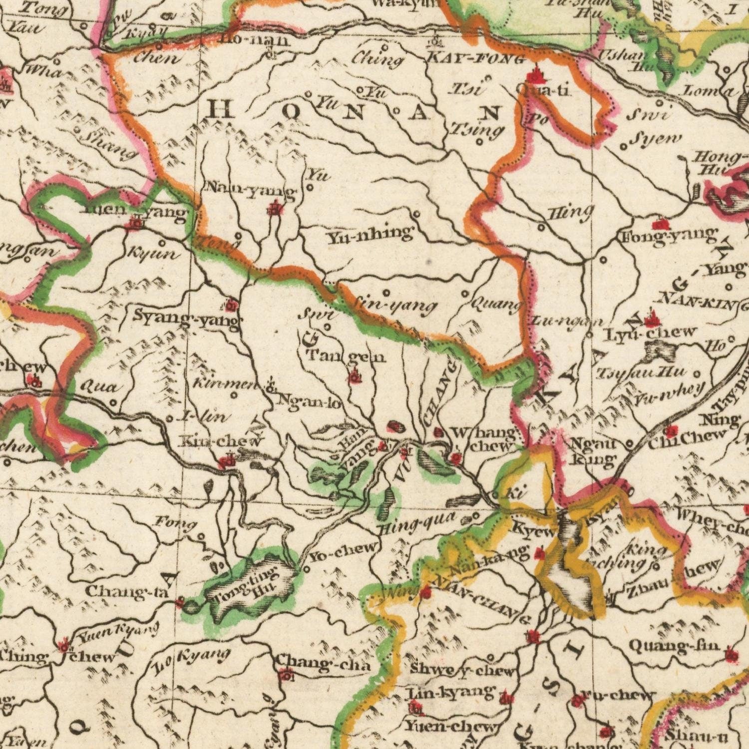 detail of the map from the centre